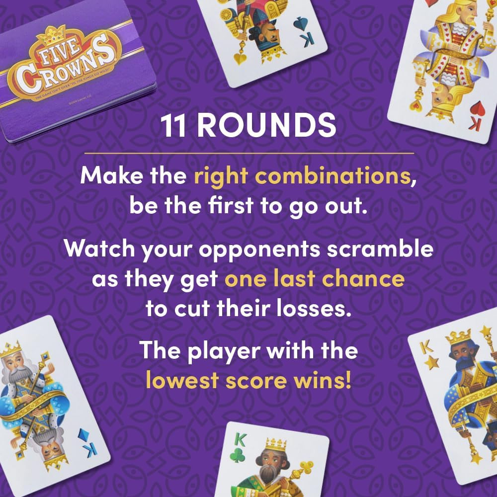 Five Crowns – Card Game for Kids and Adults, Travel and Family Game Night Fav…