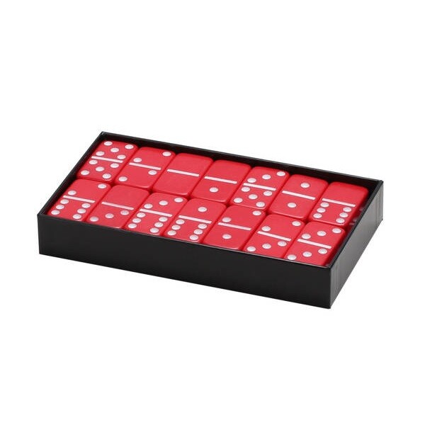 Dominoes Double 6 Six Jumbo Size Red Tile Game Set New