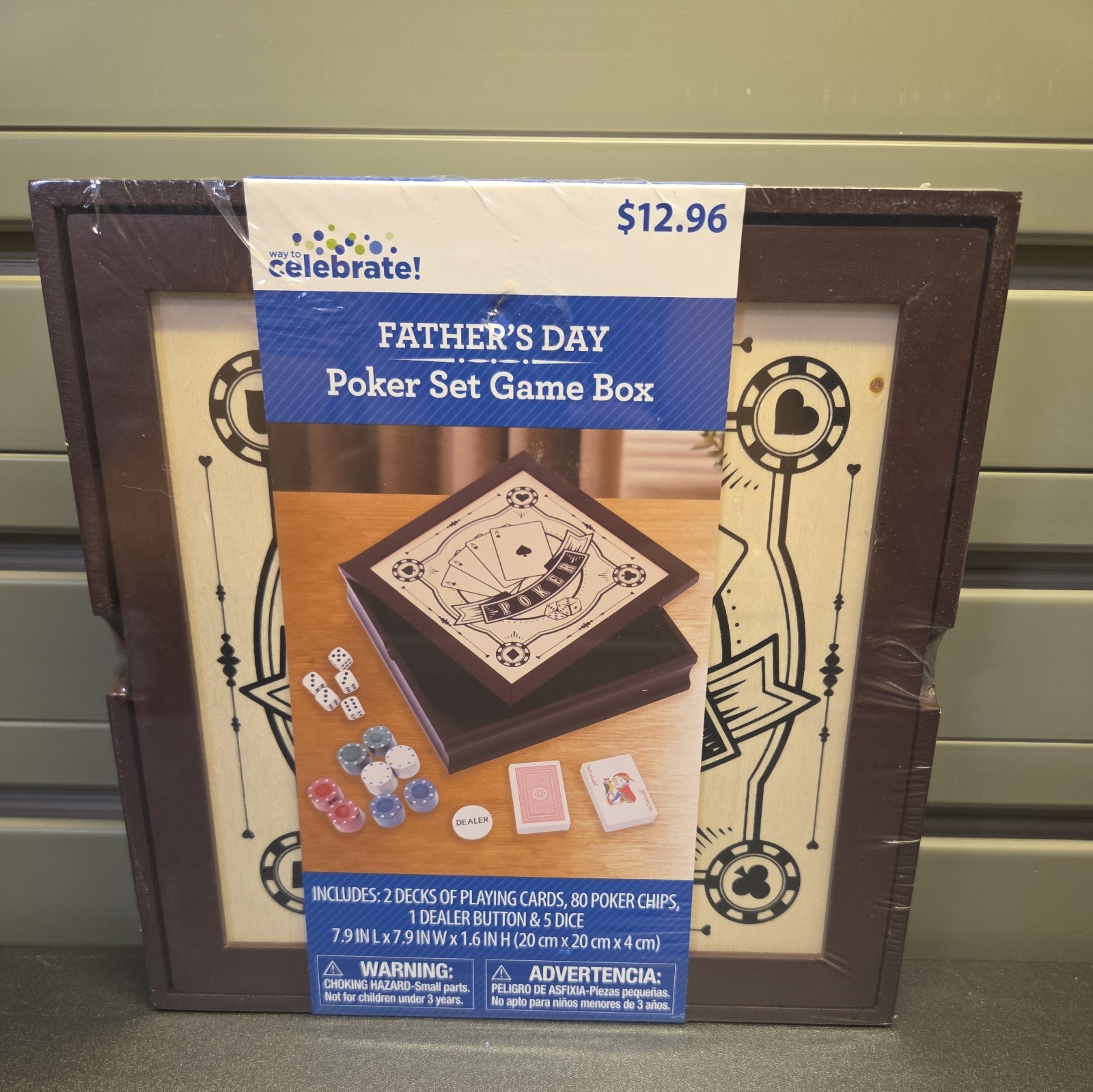 Poker Chips Cards Dice Set Game Box New Father’s Day Gift Idea