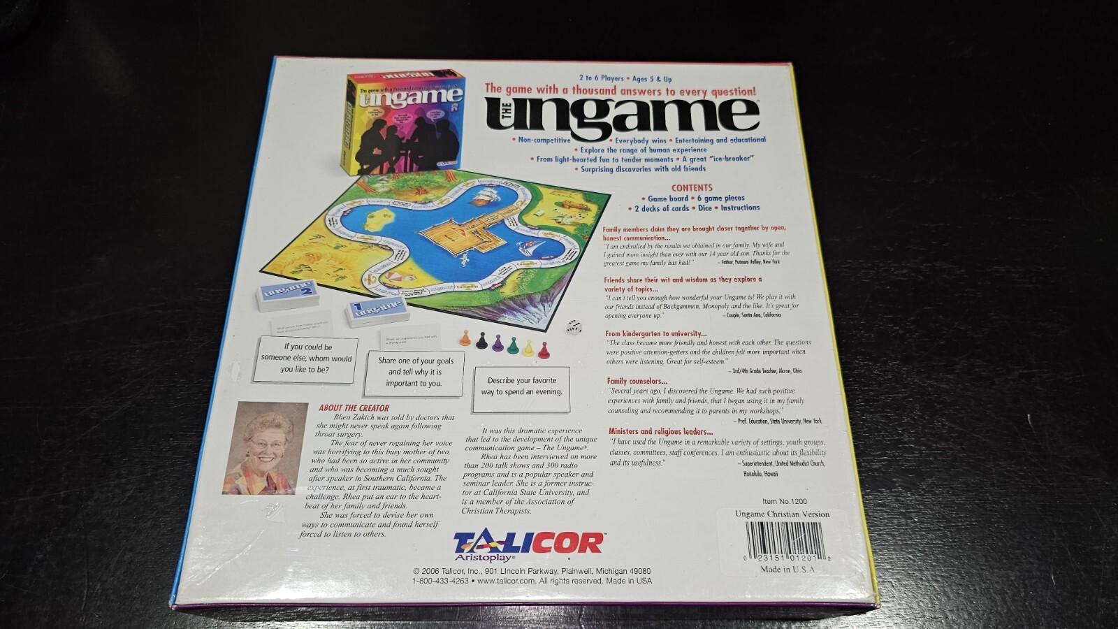 Talicor The Ungame – Christian Version – Ages 5+ | 2-6 players NEW