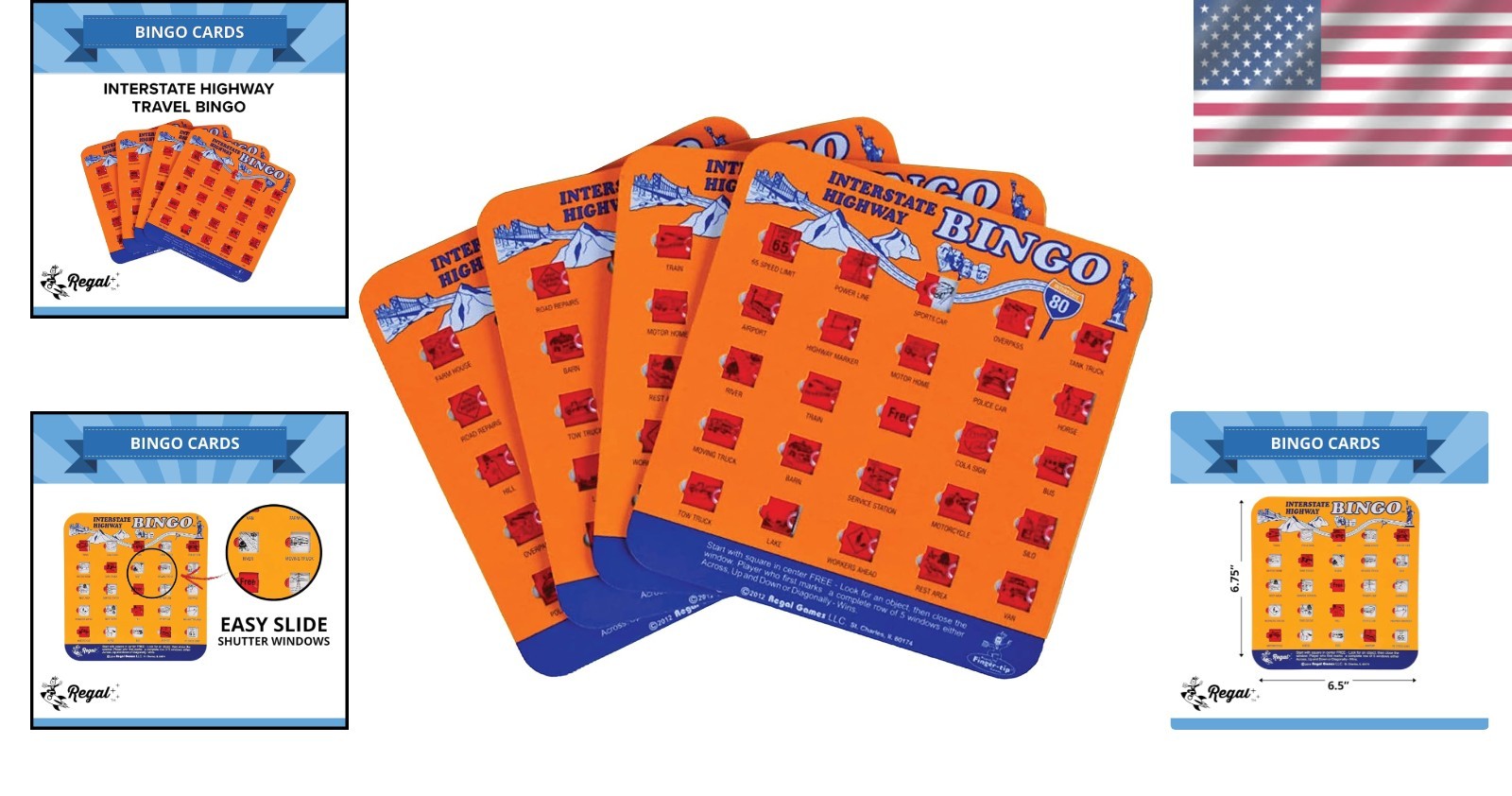 Interstate Highway Bingo Set – Reusable Cards with No Chips for Easy Gameplay