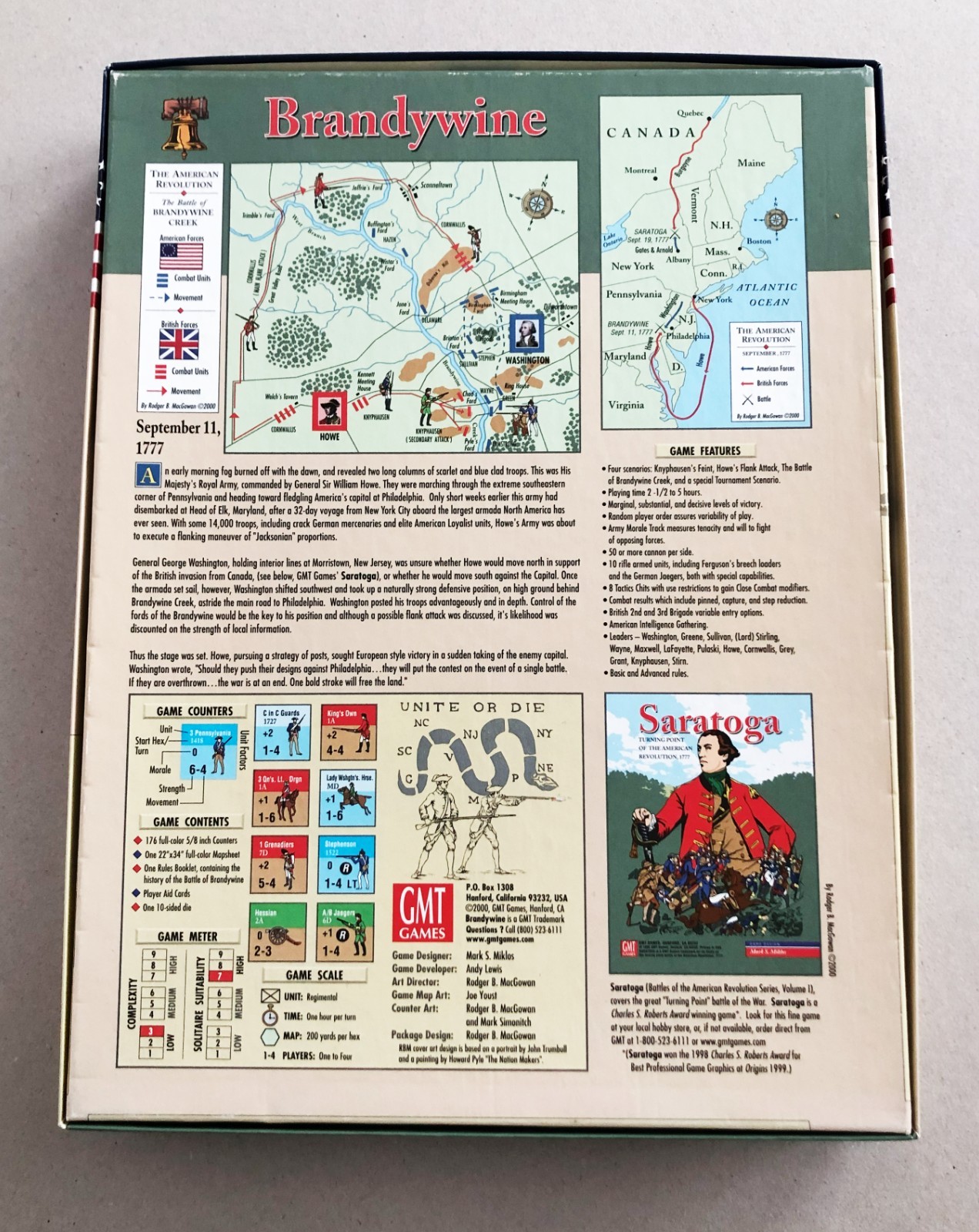 GMT Brandywine ~ 2000 First Edition ~ New Unpunched