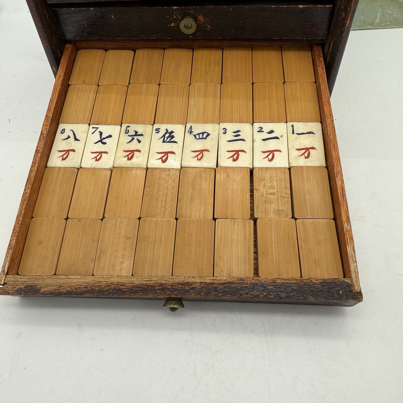 Antique Maajok/Mahjong Set With Original 1923 Book By Y.C. Kim