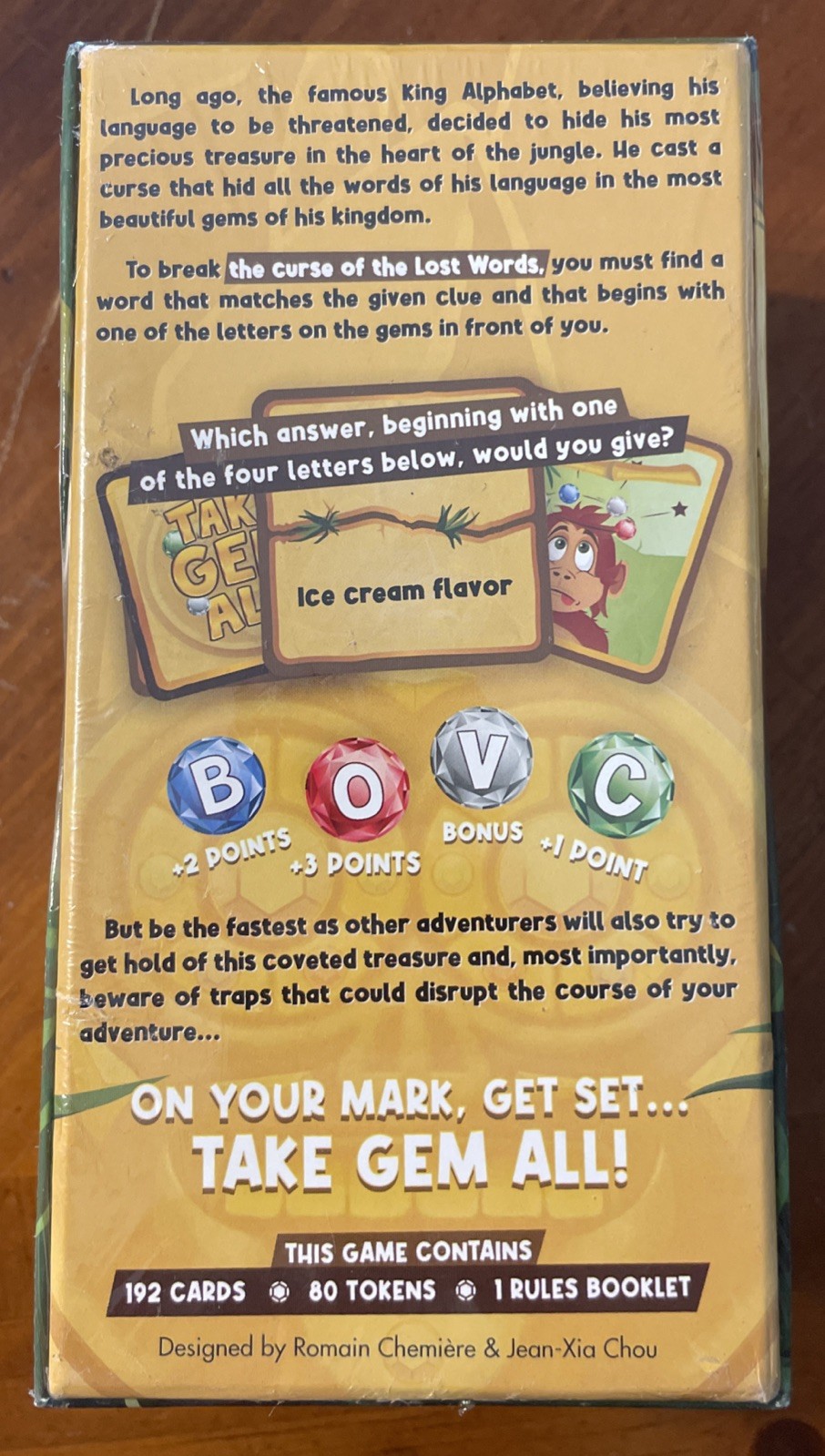 Take Gem All The Quest of the Lost Words Board Game by Savana Family Kids NEW