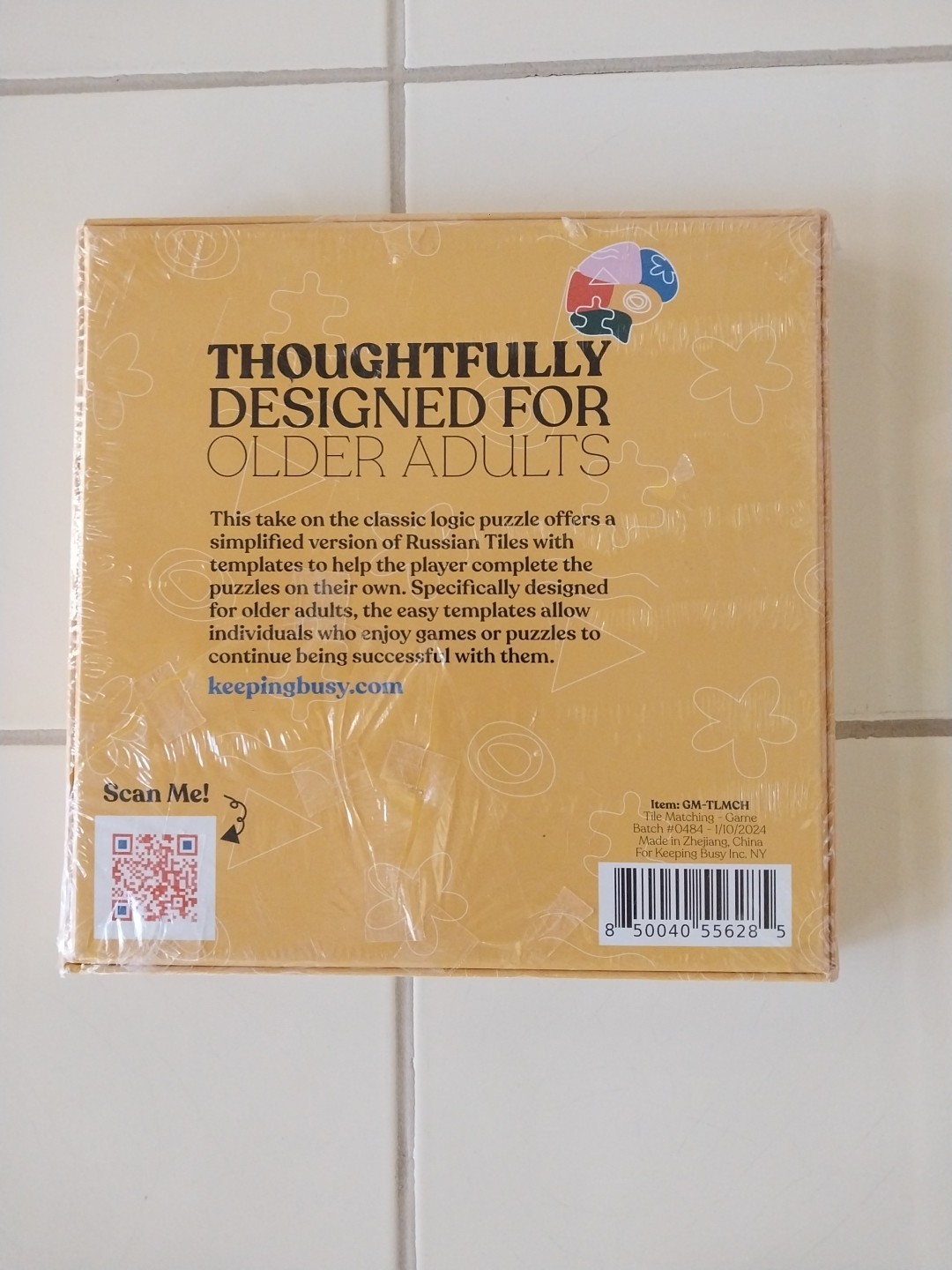 Keeping Busy Tile Matching Cognitive Game Puzzle Adults Dementia Sealed New