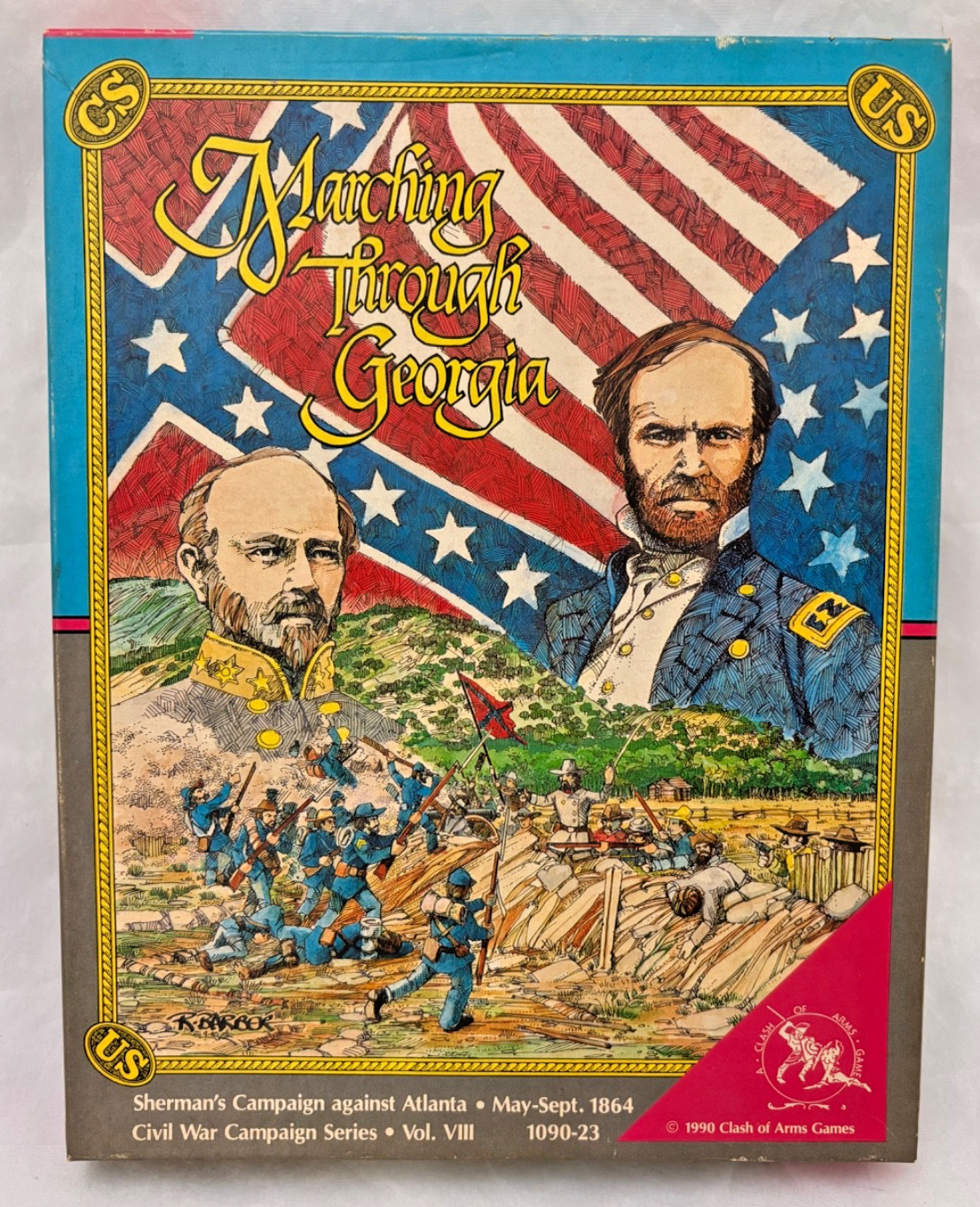 Marching Through Georgia – Clash of Arms 1990 – Complete – Bookshelf Board Game
