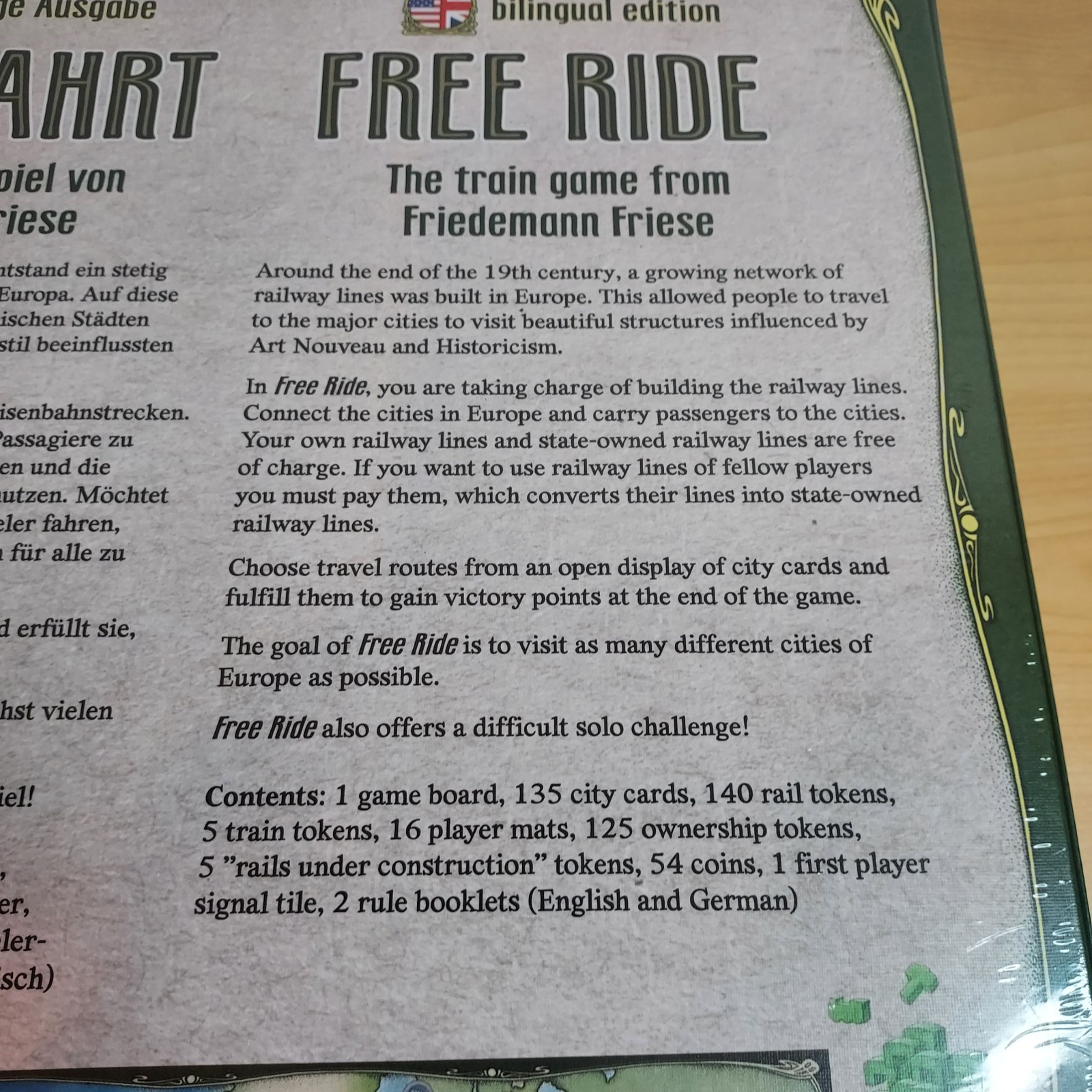 Free Ride USA – Railroad Development Strategy Board Game, 1950 Rio Grande Games