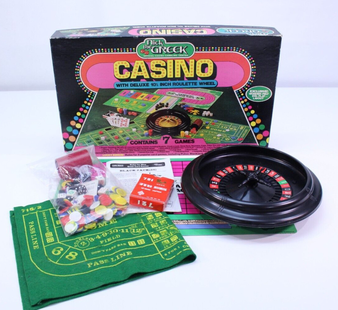 VTG 1978 Nick the Greek Casino 7 Games Horse Race, Roulette, Blackjack, Gambling