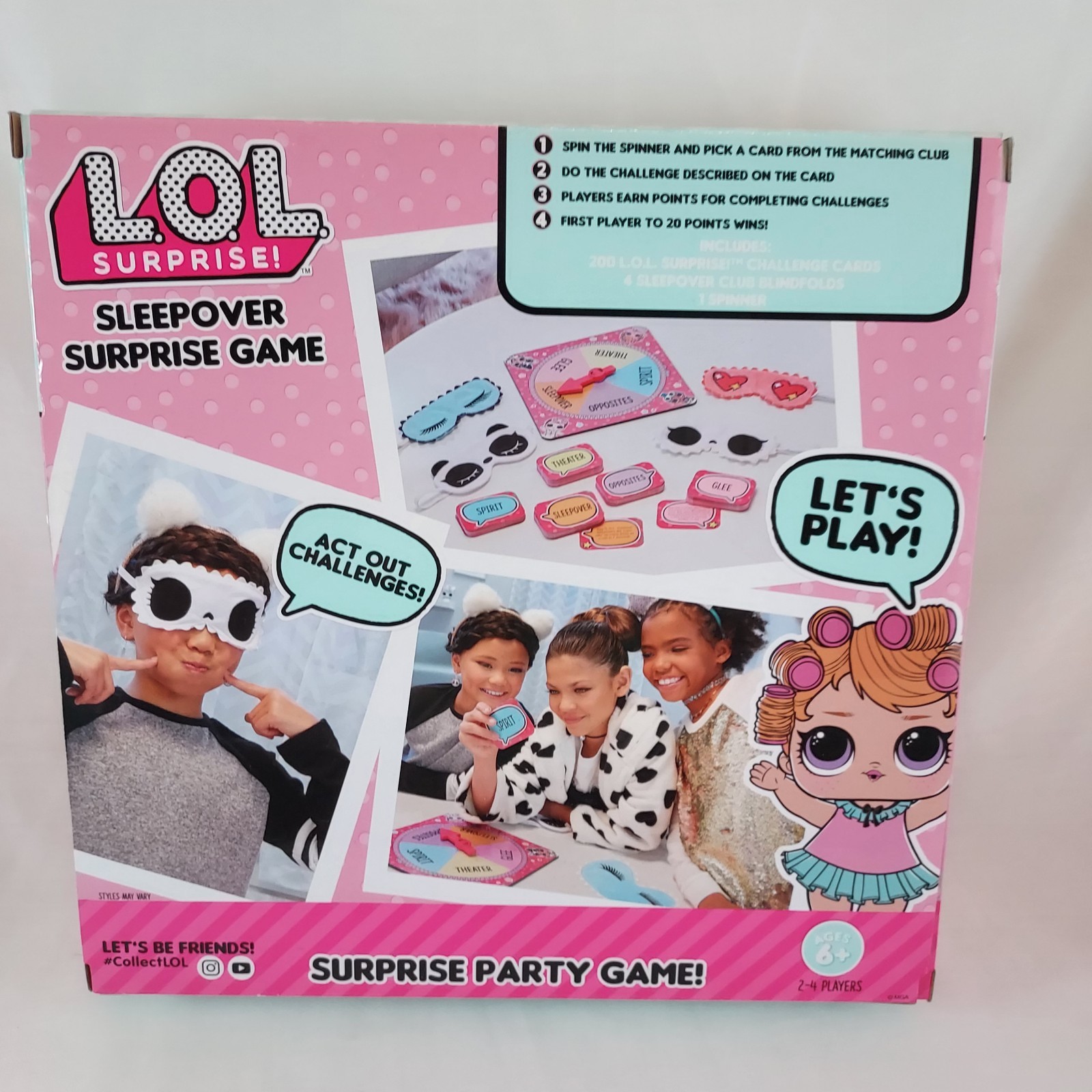LOL Surprise Sleepover Surprise Party Game 4 Blindfolds NIB
