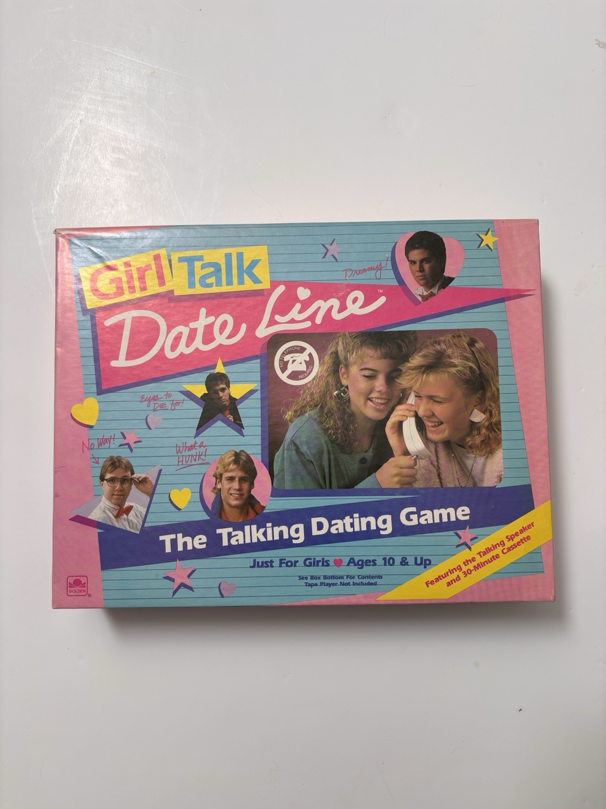 Girl Talk Date Line Board Game Golden Vintage 1989 Complete with Cassette Tape