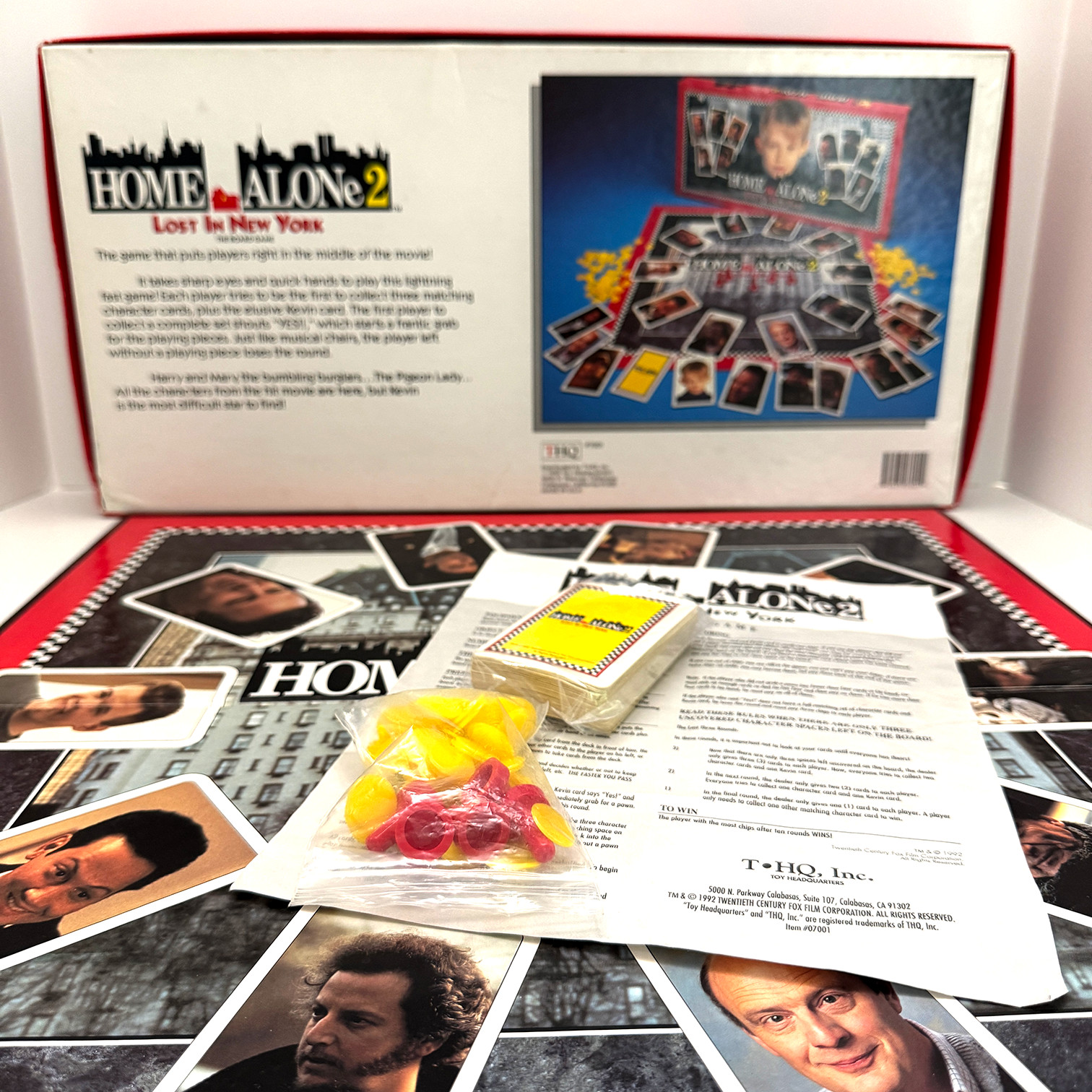 Vintage 1992 Home Alone 2 Lost in New York Board Game – T•HQ Inc – Complete Set