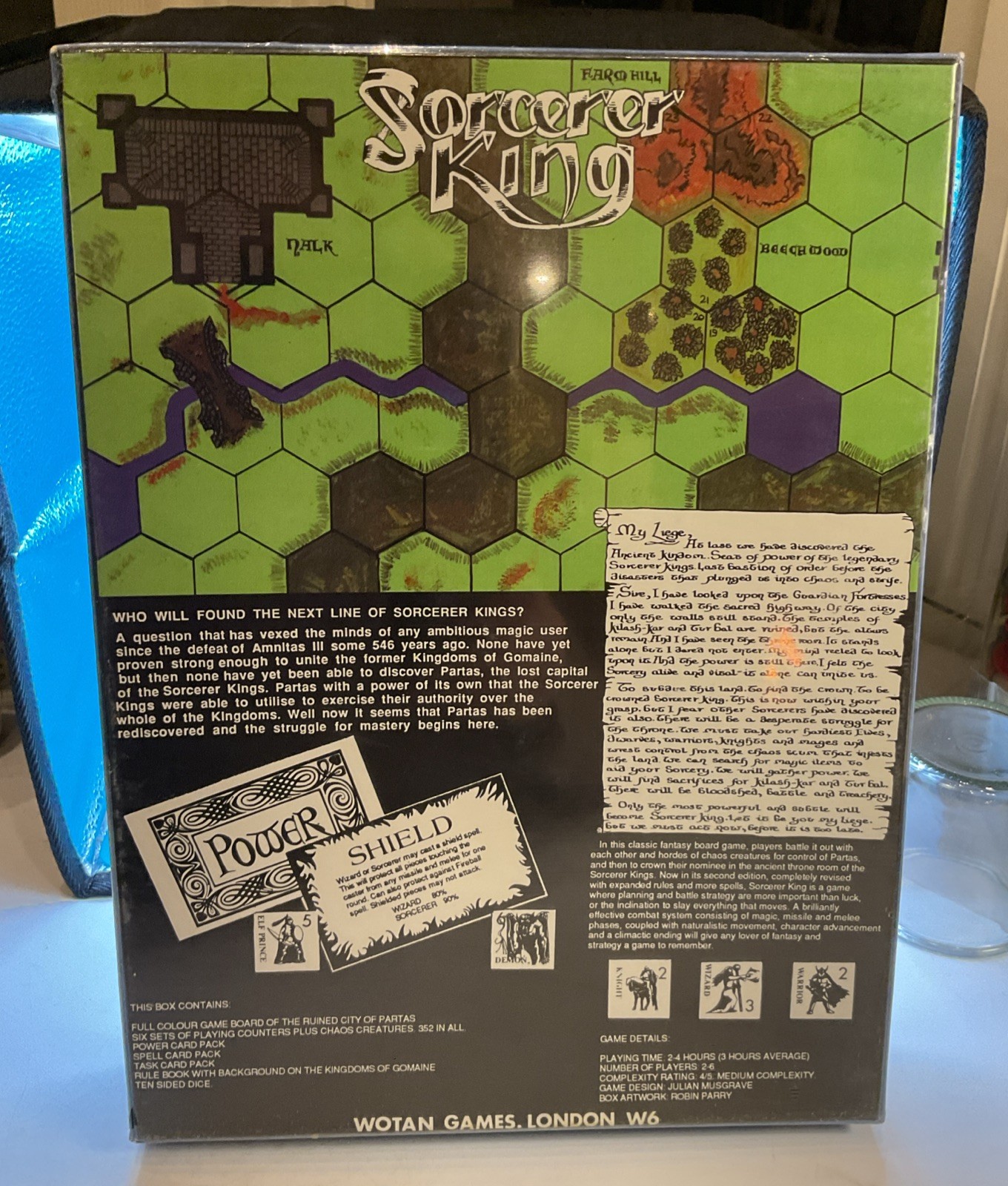 1985 X Sorcerer King – Classic Fantasy Board Game for 2-6 players Shrink *FS