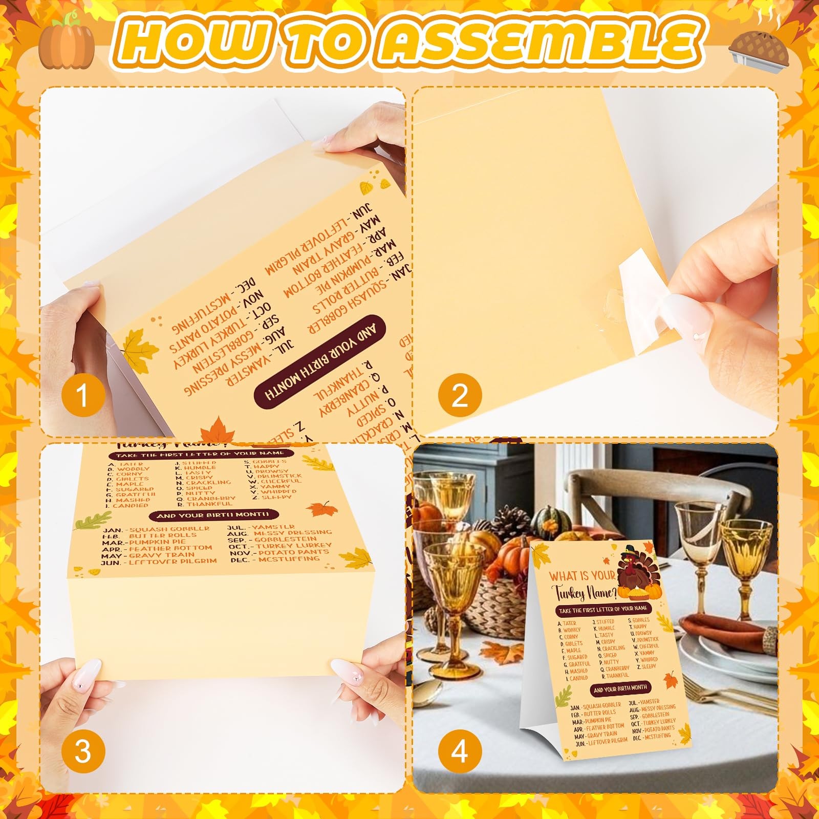 Thanksgiving Games for Family Adults Office Large Groups Orange, Red, Brown