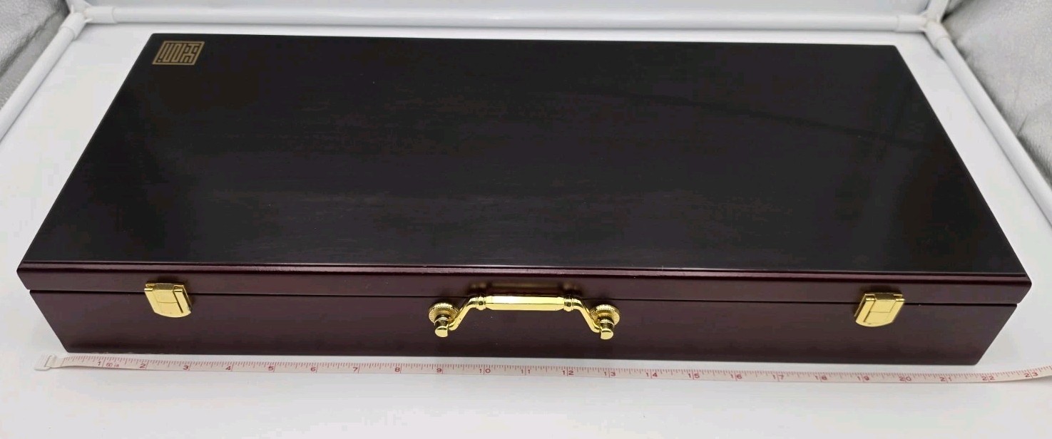 Yellow Mountain Imports American Mahjong Set Classic Black & Redwood Case