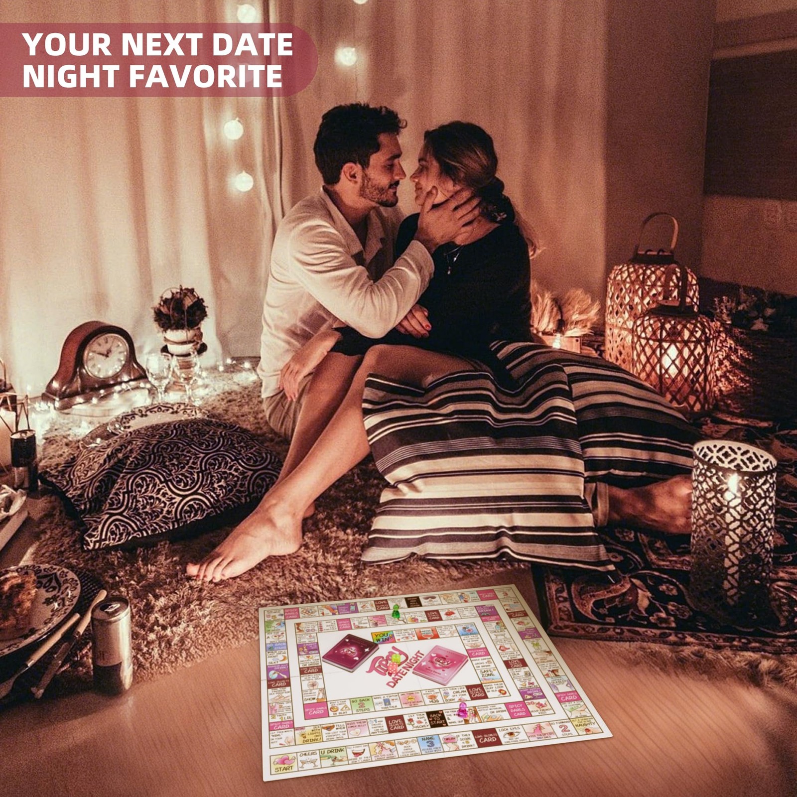 Tipsy Date Night Couples Drinking Game – A Flirty Adult Board Game for Couple…