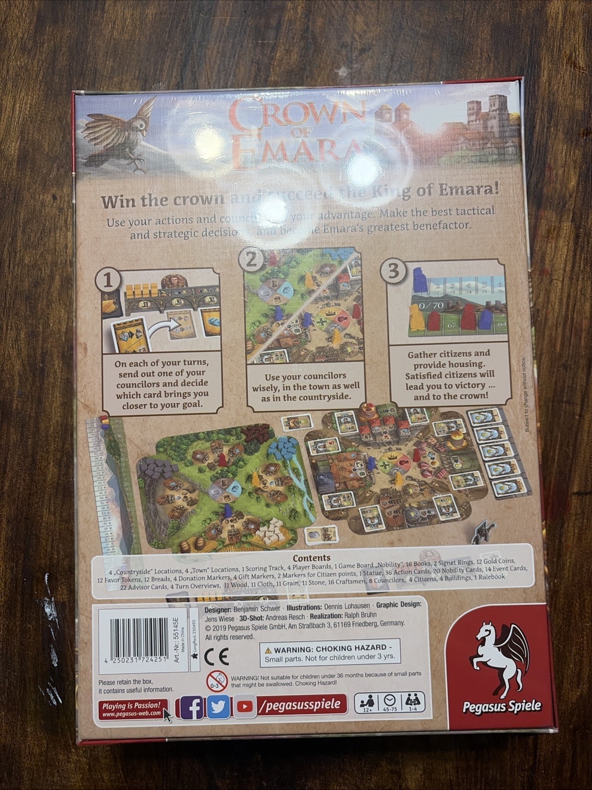 Pegasus Spiele Boardgame – Crown of Emara – Brand New