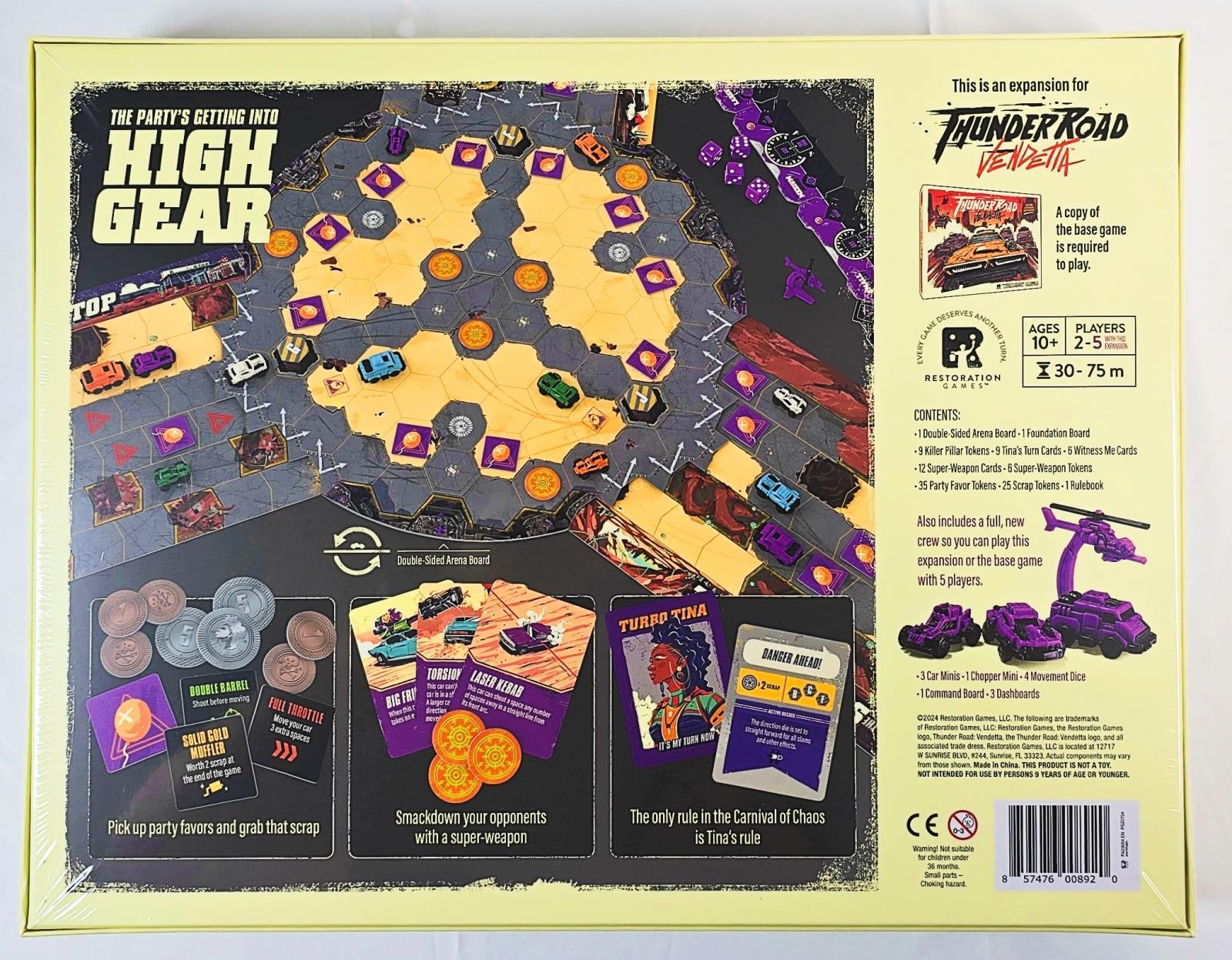 Thunder Road Vendetta: Carnival of Chaos by Restoration Games SEALED