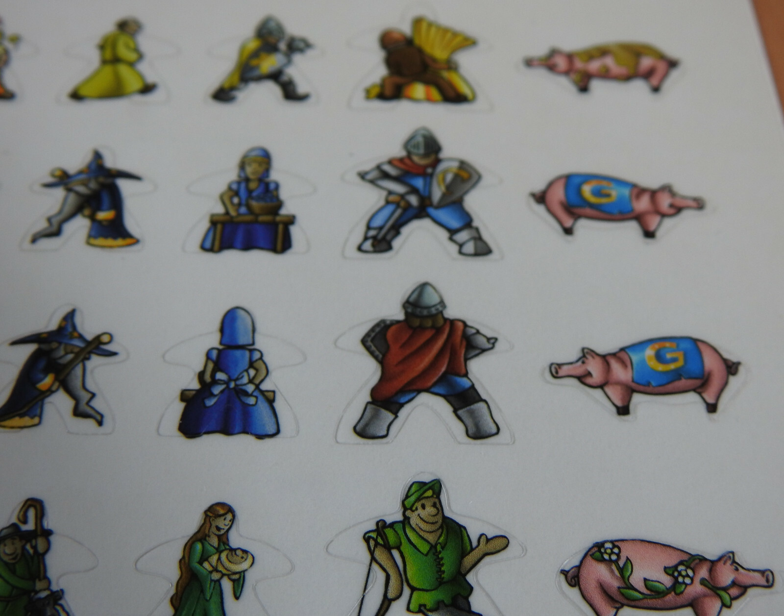 Carcassonne – 130 Meeple Stickers | Accessory | New