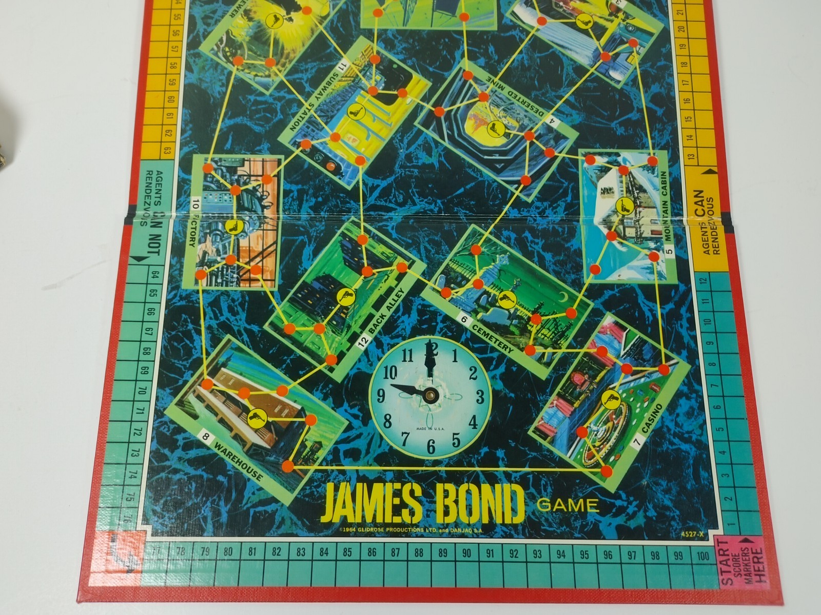 1964 James Bond Secret Agent 007 Board Game Complete Vintage Spy Milton Bradley