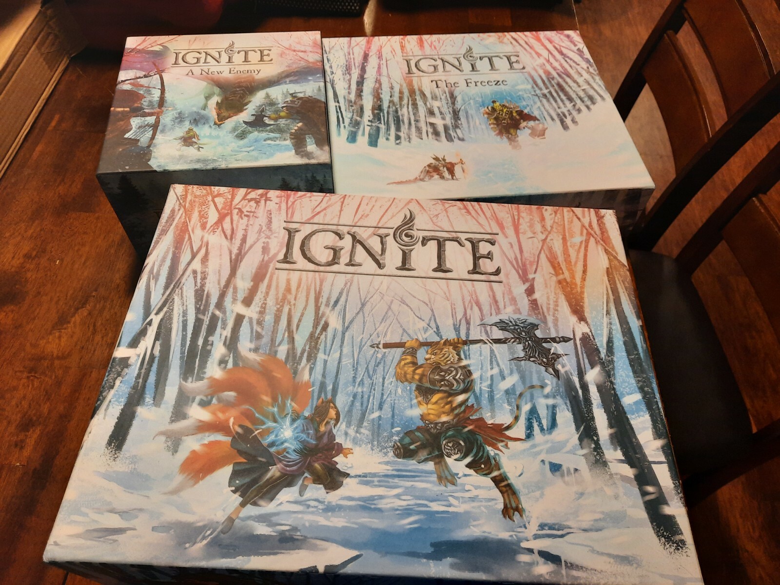 Ignite Board Game Kickstarter Edition with all expansions. Sorted and sleeved!