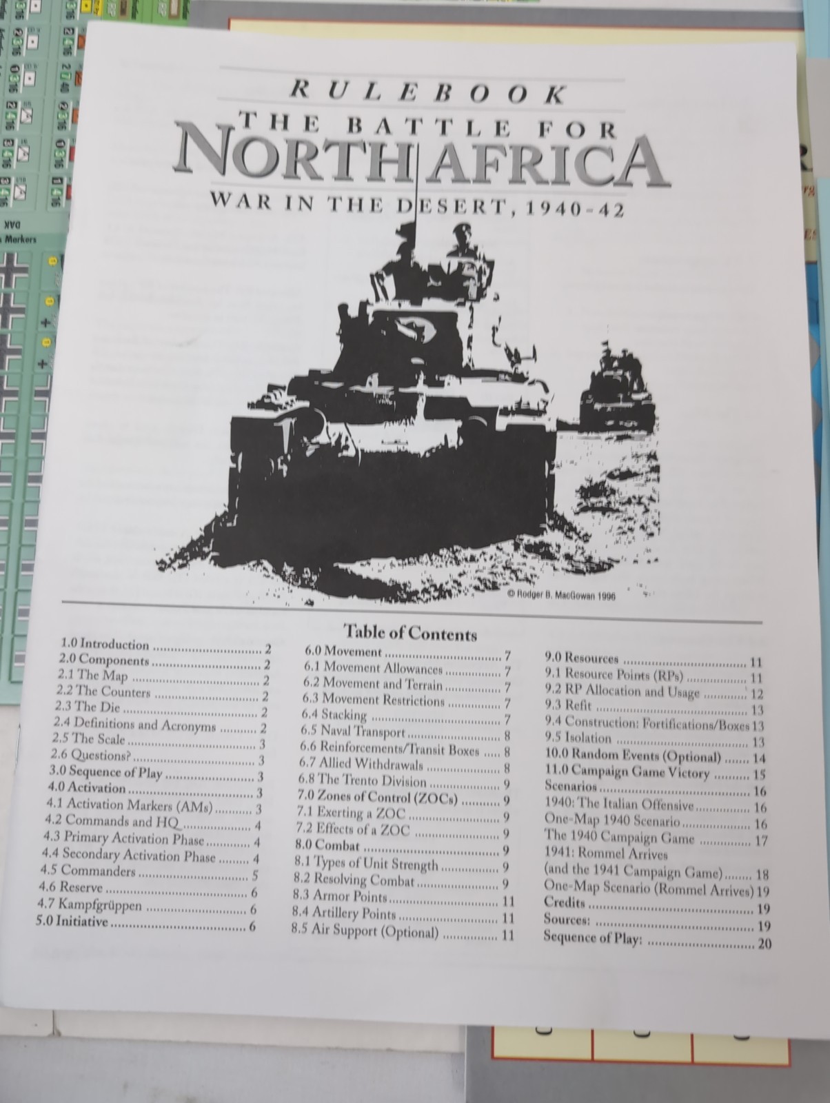 THE BATTLE FOR NORTH AFRICA War In The Desert 1940-42 #9603- GMT – NOS Unpunched