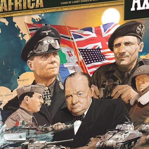 World War II North Africa Strategy Board Game for 2 to 4 Players Ages 12+