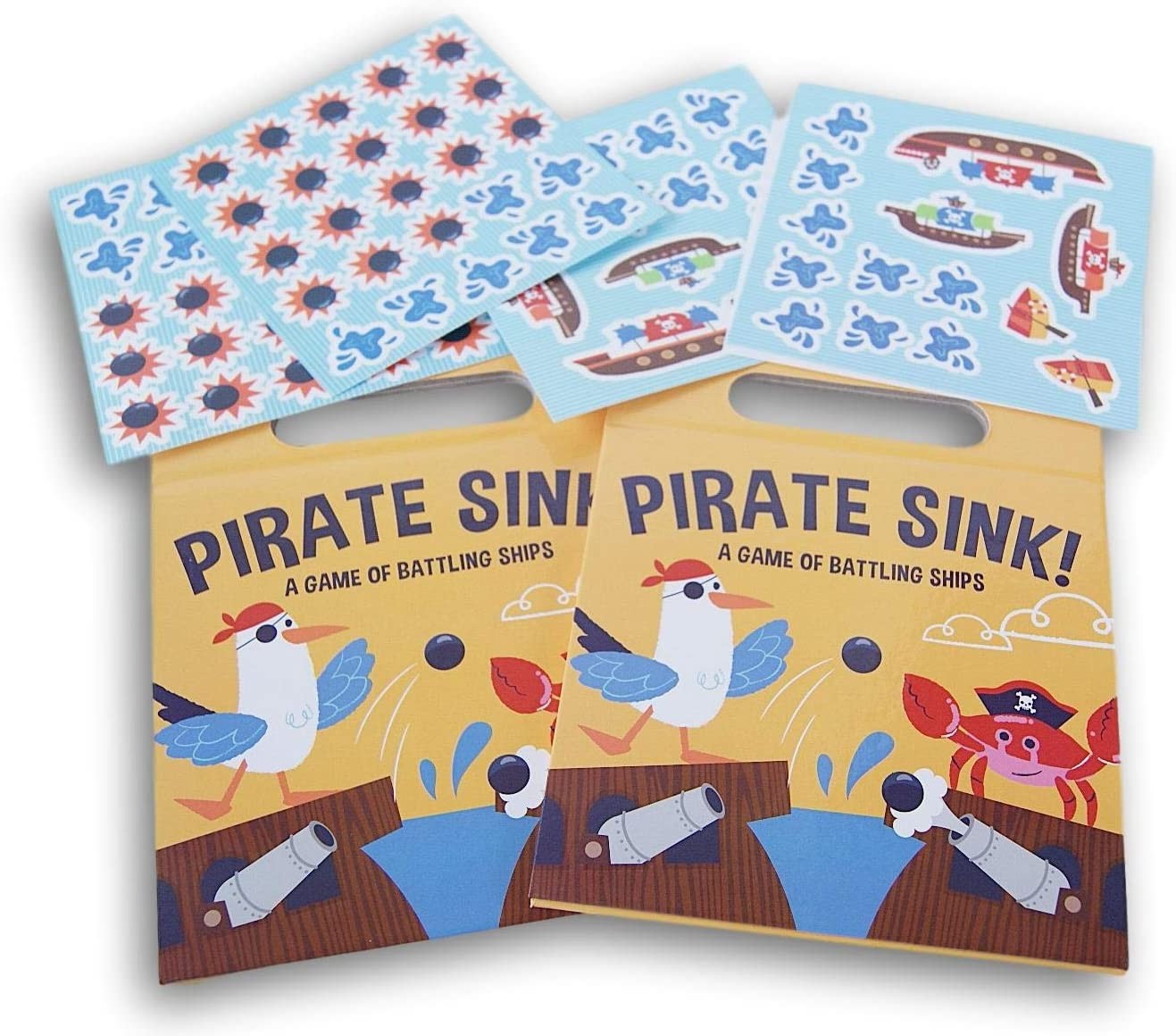Games On The Go Pirate Sink!! A Game Of Battling Ships 2 PIECES NEW