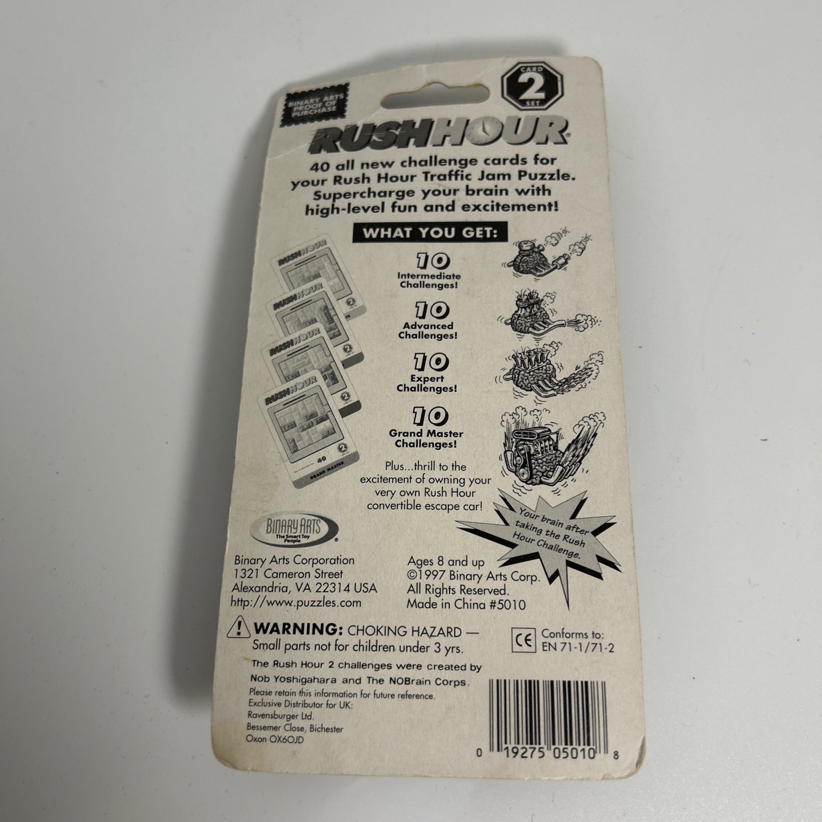 1997 Rush Hour Traffic Jam Card Set #2 40 card pack & Car