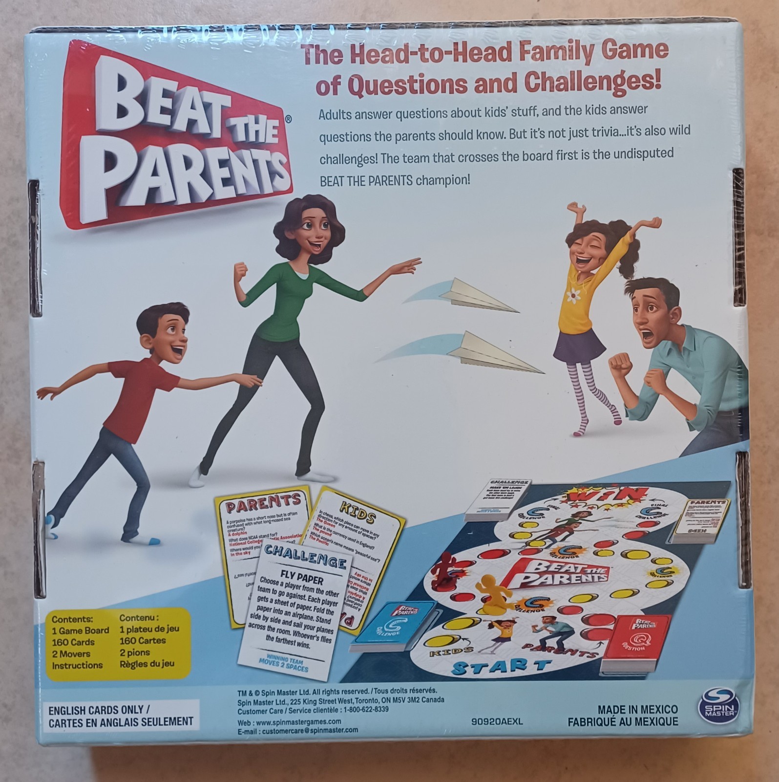Beat The Parents Board Game NEW SEALED Ages 6+ Family/Kids Multi Trivia A8