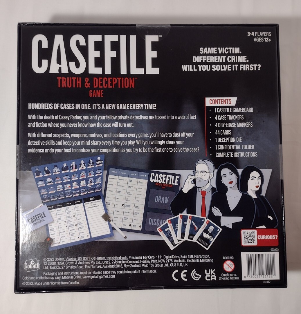 Casefile Truth And Deception Game NEW Based On Hit True Crime Podcast Sealed