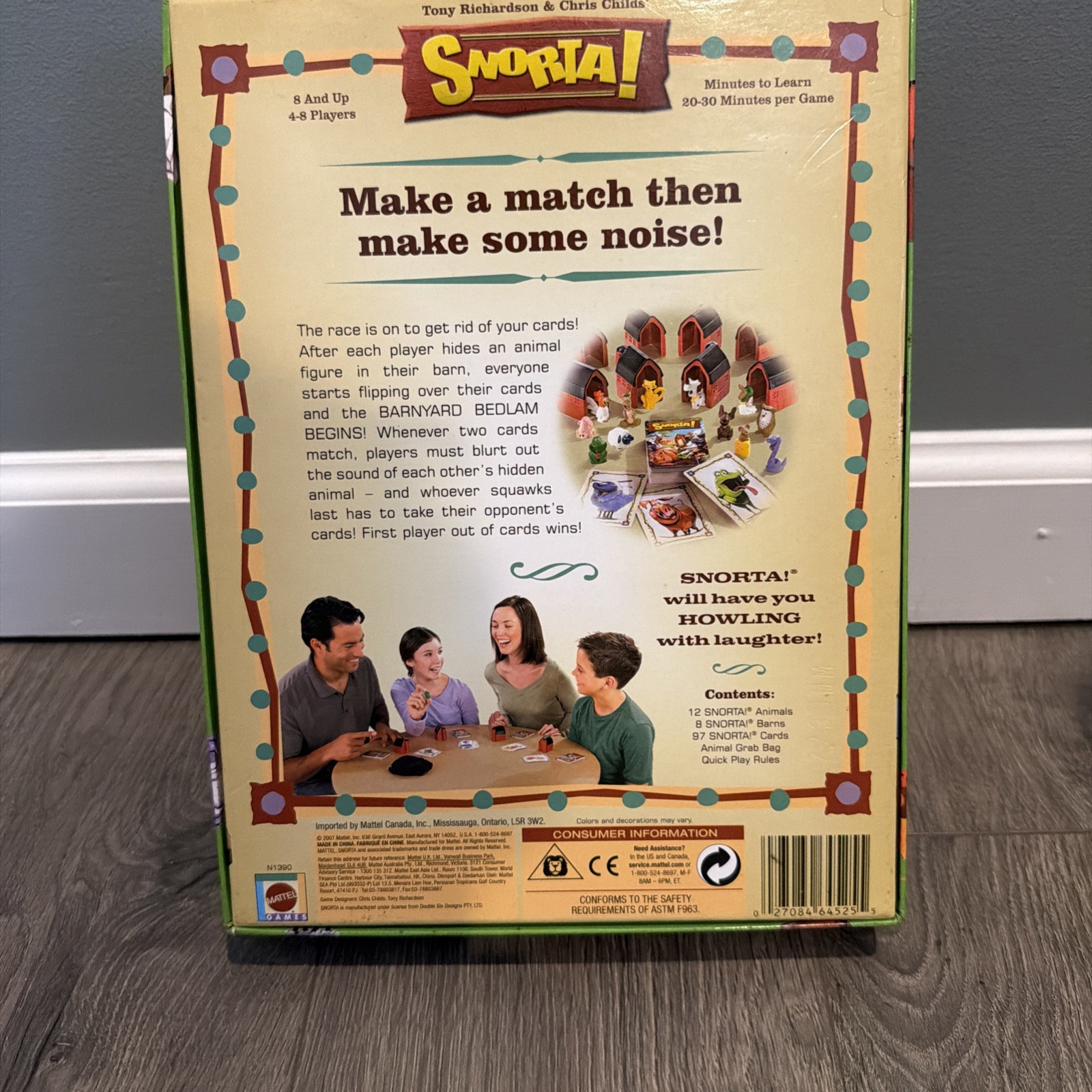 SNORTA! Farm Animal Barnyard Board Game Mattel 2007 Family- SEE DESCRIPTION!!!