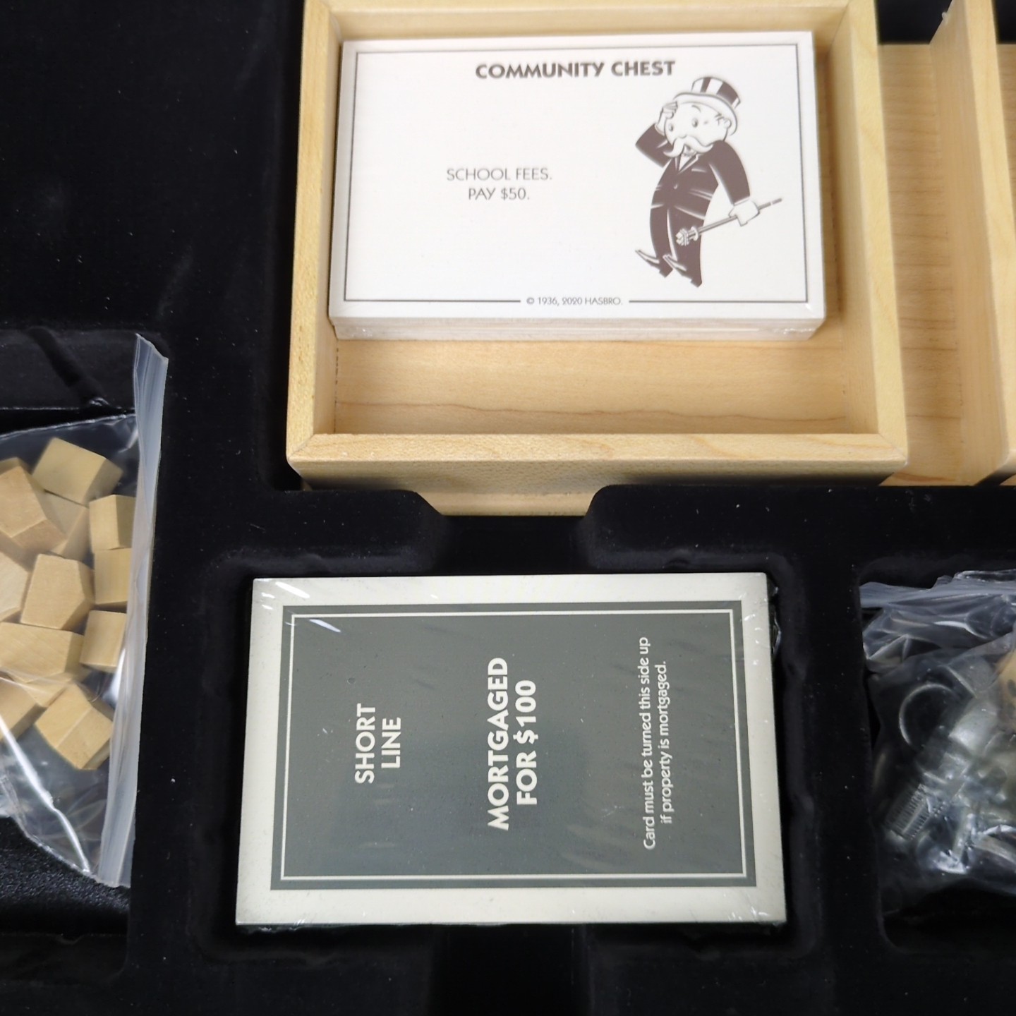 Monopoly Deluxe Edition with Luxury Wood Cabinet Maple Wood Gαme Company O/Box
