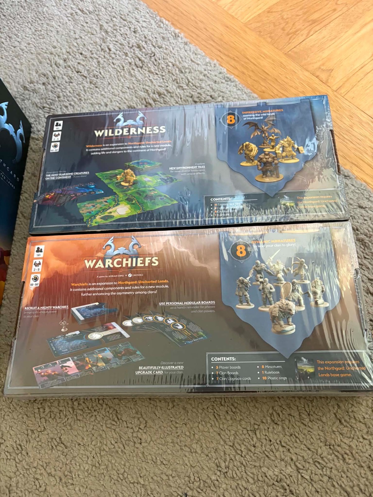 Northgard Uncharted Lands Studio H Board Game + Wilderness & Warchiefs expansion