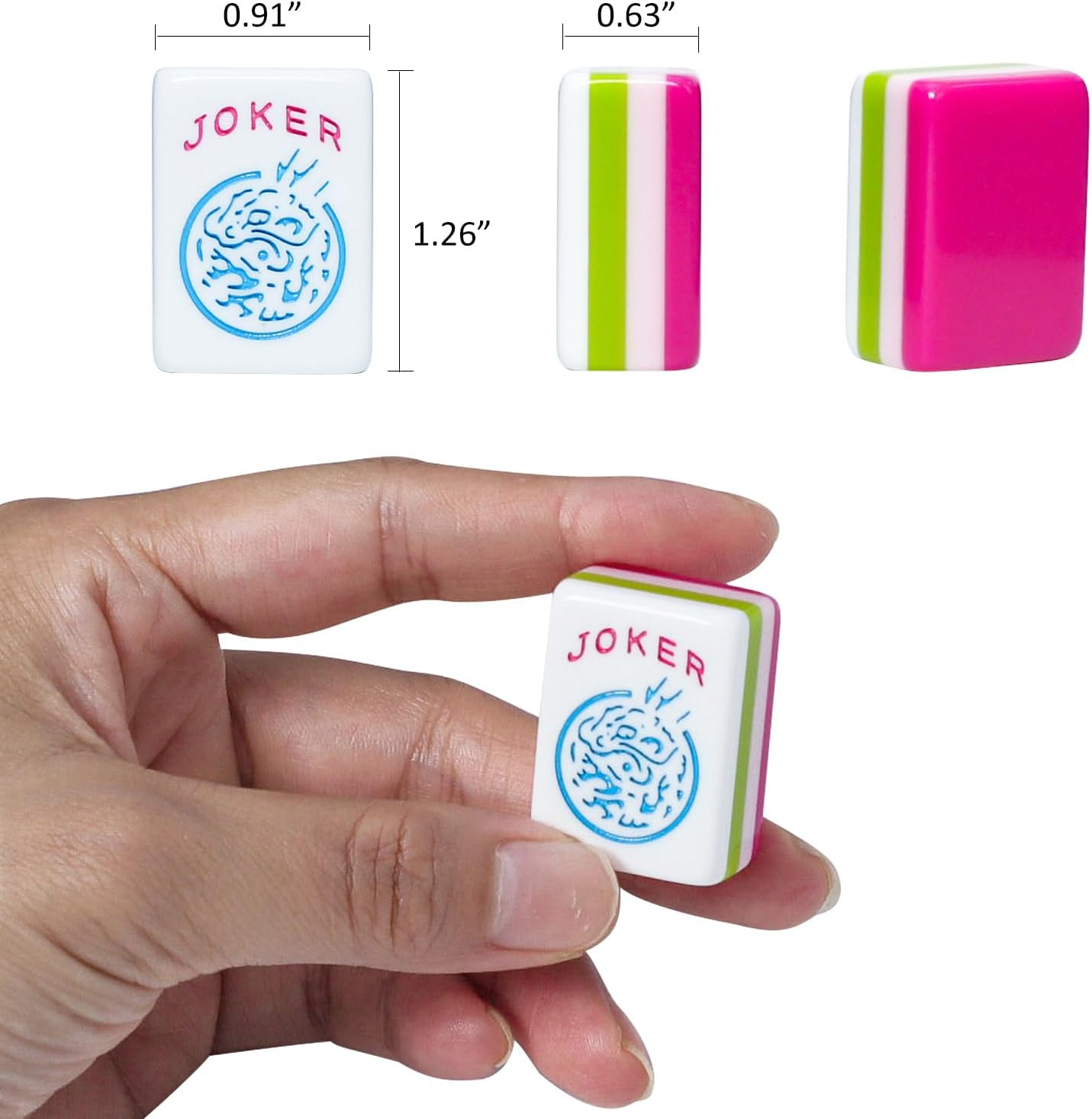 4 Layer Engraved American Mahjong Tile Set, 166 Acrylic Mahjong Tiles with Bags,