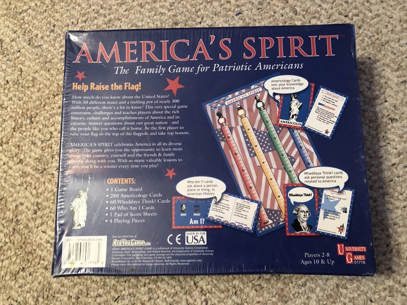 America’s Spirit Game The Family Game for Patriotic Americans New Sealed 01776