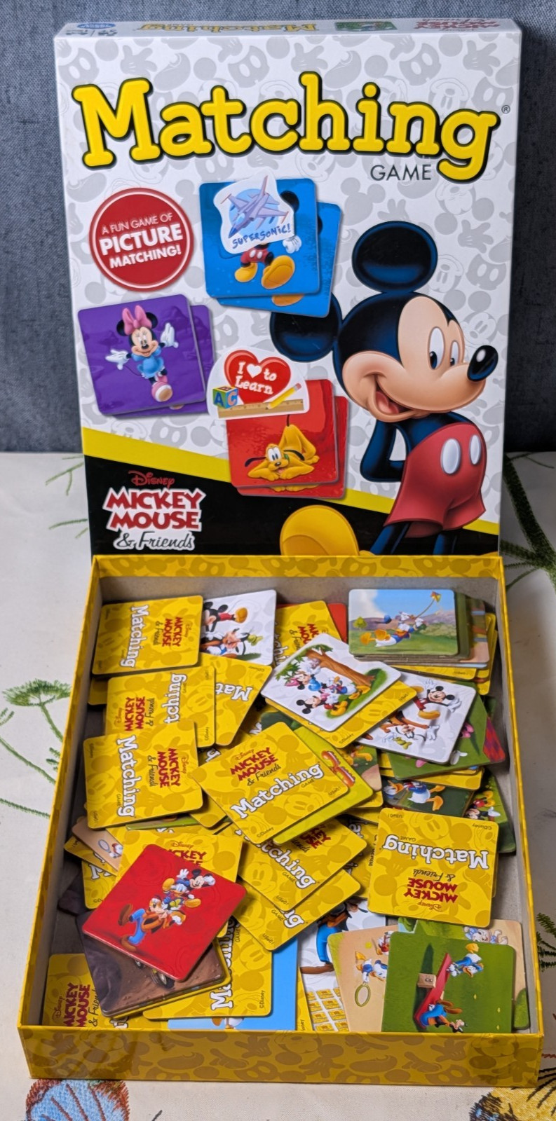 Disney Mickey Mouse Wonder Forge Matching Memory Tile Game 72 Pic Toy Complete