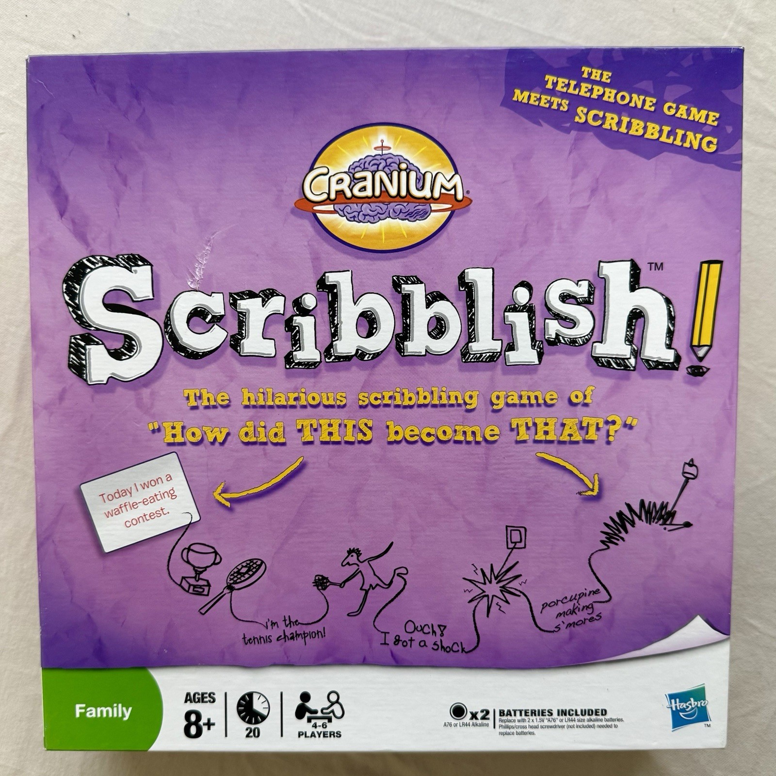 Scribblish! A Cranium Game Fun Family Scribbling Game Ages 8 & Up Incomplete