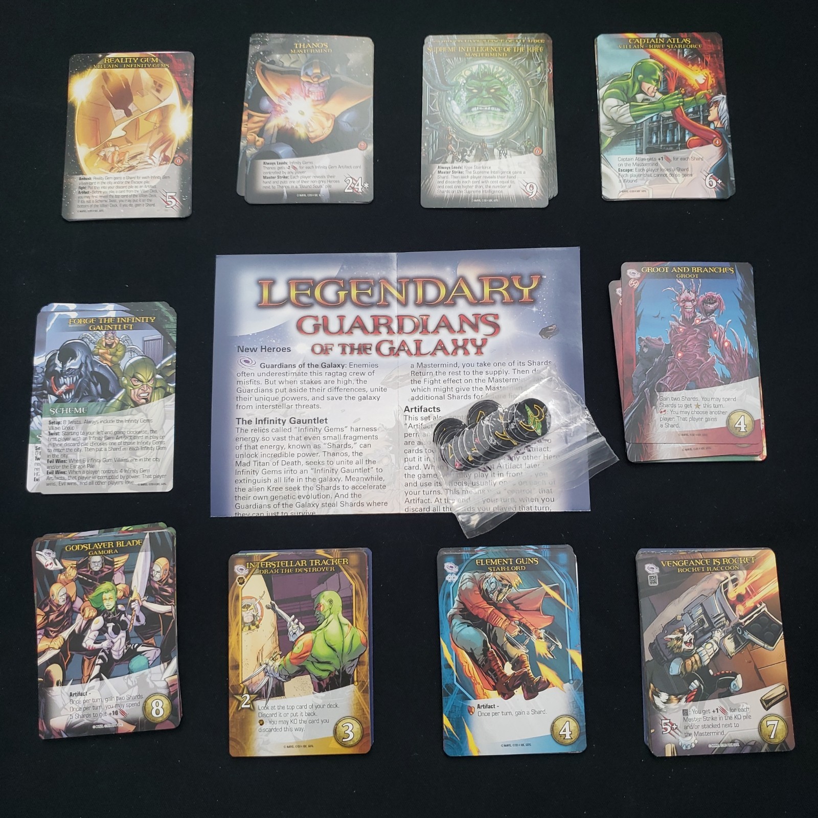 Legendary Marvel: Guardians of the Galaxy (Card Game Expansion) dbg COMPLETE