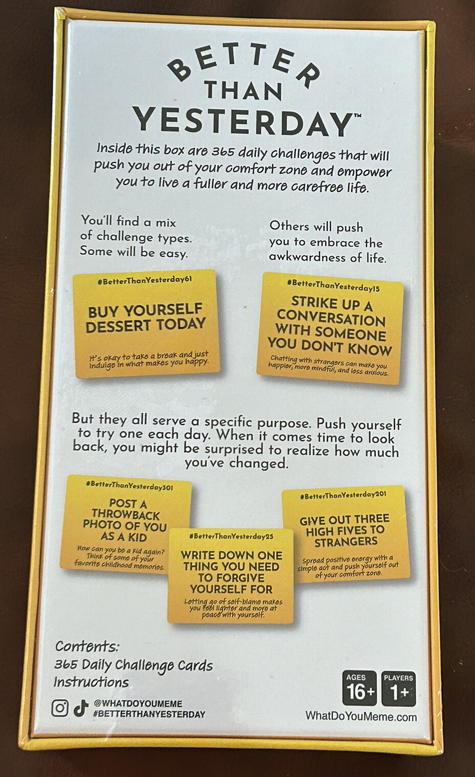 NEW Better Than Yesterday 365 Daily Challenges Life Fulfilling Game Sealed