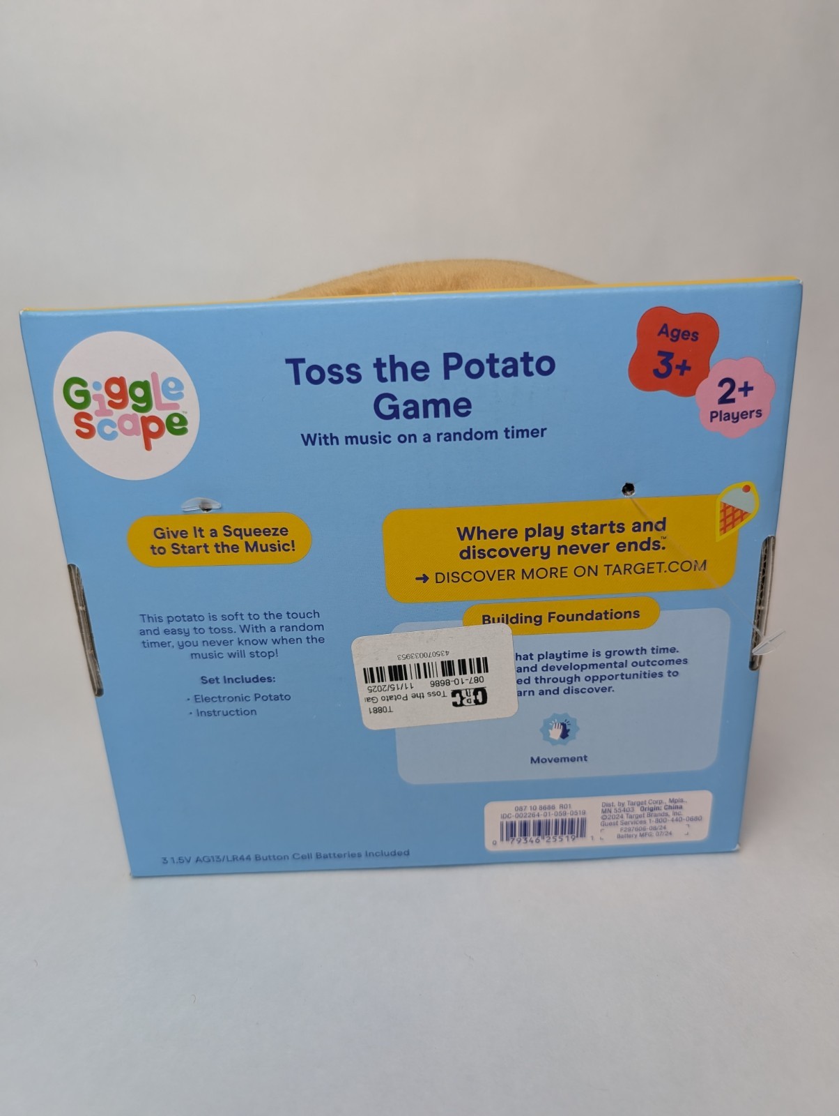 GiggleScape Toss the Potato Game Music Game