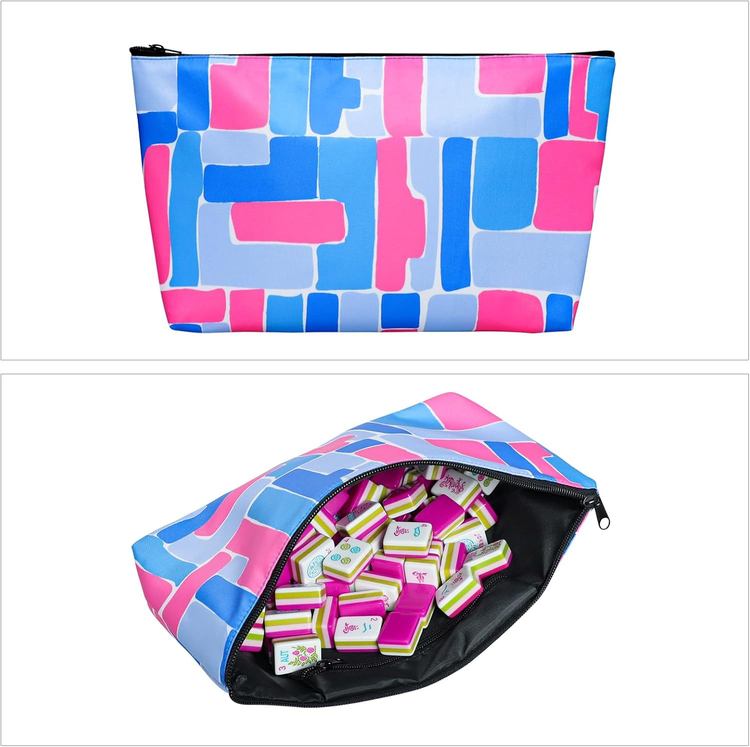 4 Layer Engraved American Mahjong Tile Set, 166 Acrylic Mahjong Tiles with Bags,