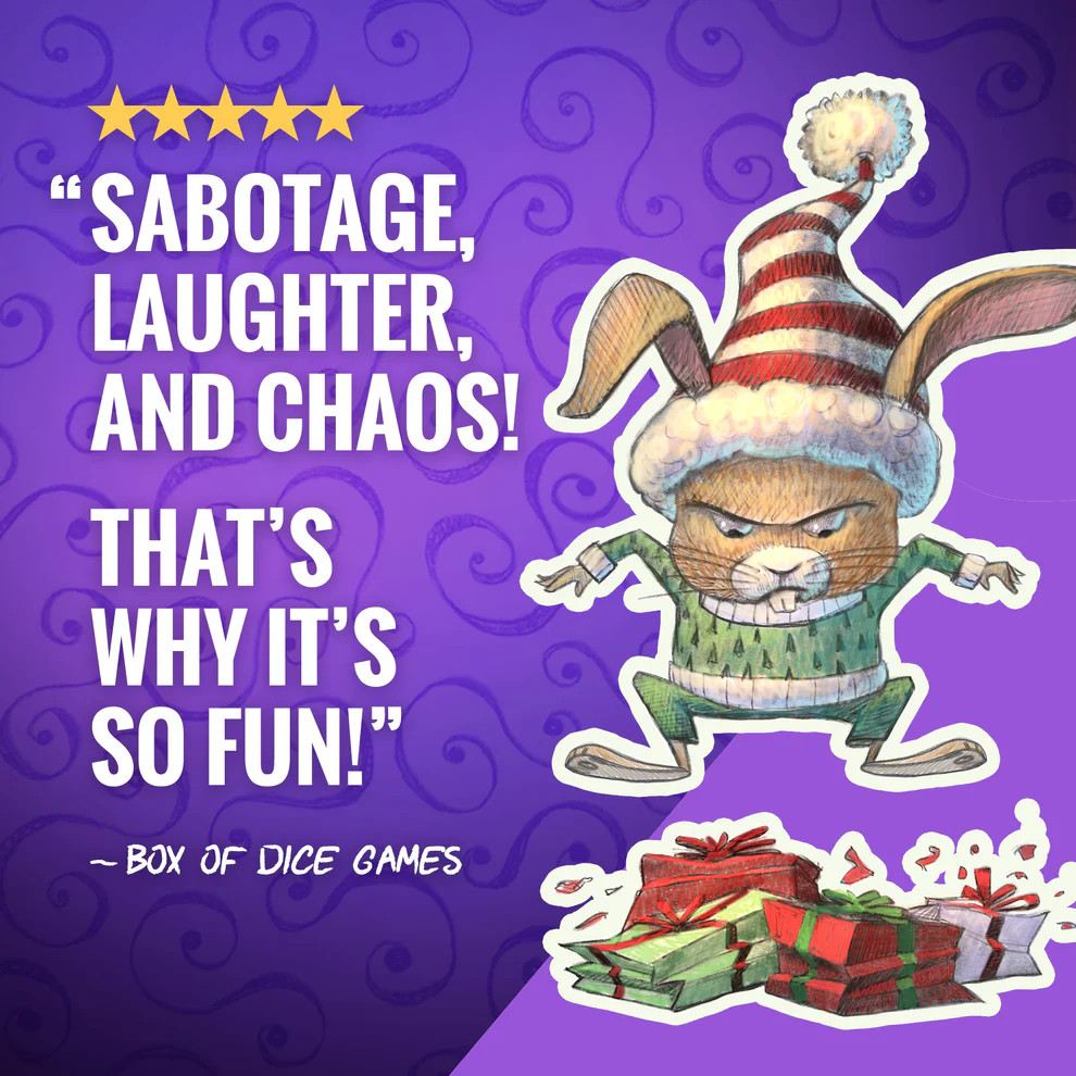 Wicked Christmas Card Game Wonky Penguin Holiday Festive Chaos Family Fast