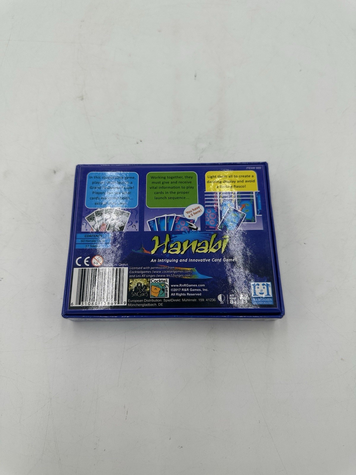 HANABI Fireworks Card Game AWARD WINNER Game Bauza 2017