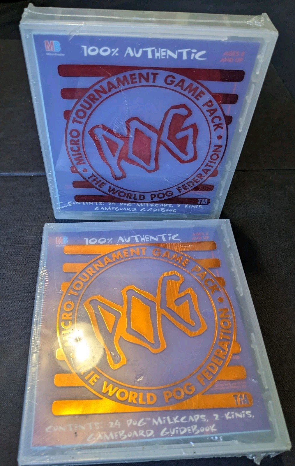 2 Vtg POG Micro Tournament Game Pack The World Pog Federation NOS SEALED 90s