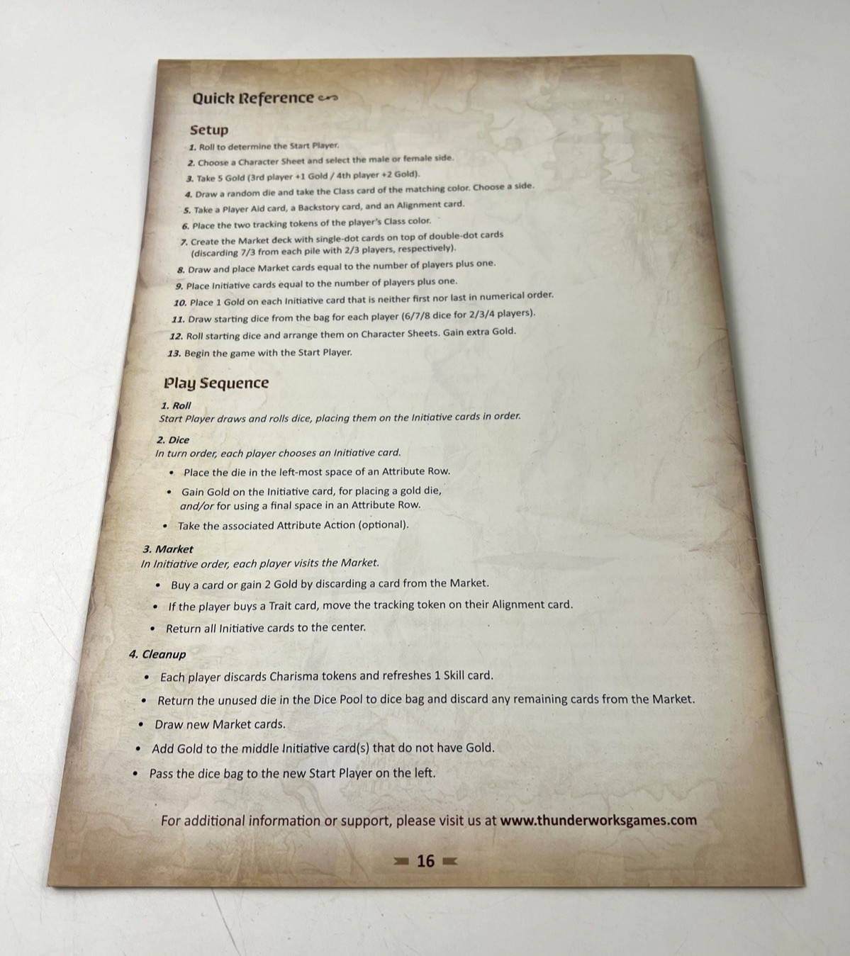 Thunderworks ROLL PLAYER Dice Game COMPLETE