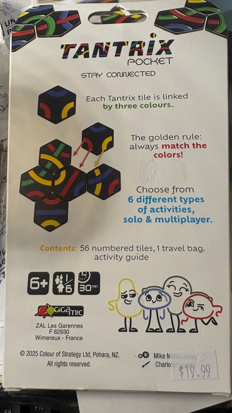 TANTRIX Puzzle Strategy Tile Game In Travel Pouch COMPLETE Instructions Fast Fun