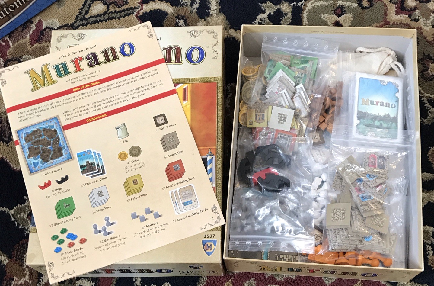Murano Board Game by Inks & Markus Brand 2014 Lookout Games, New IN OPEN BOX