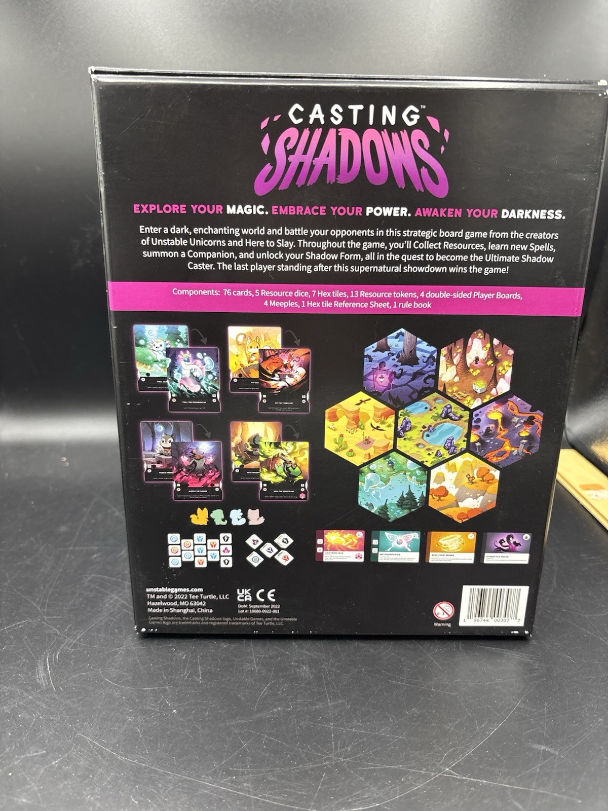 TeeTurtle Casting Shadows Board Game Strategic Role Playing Kickstarter Funded