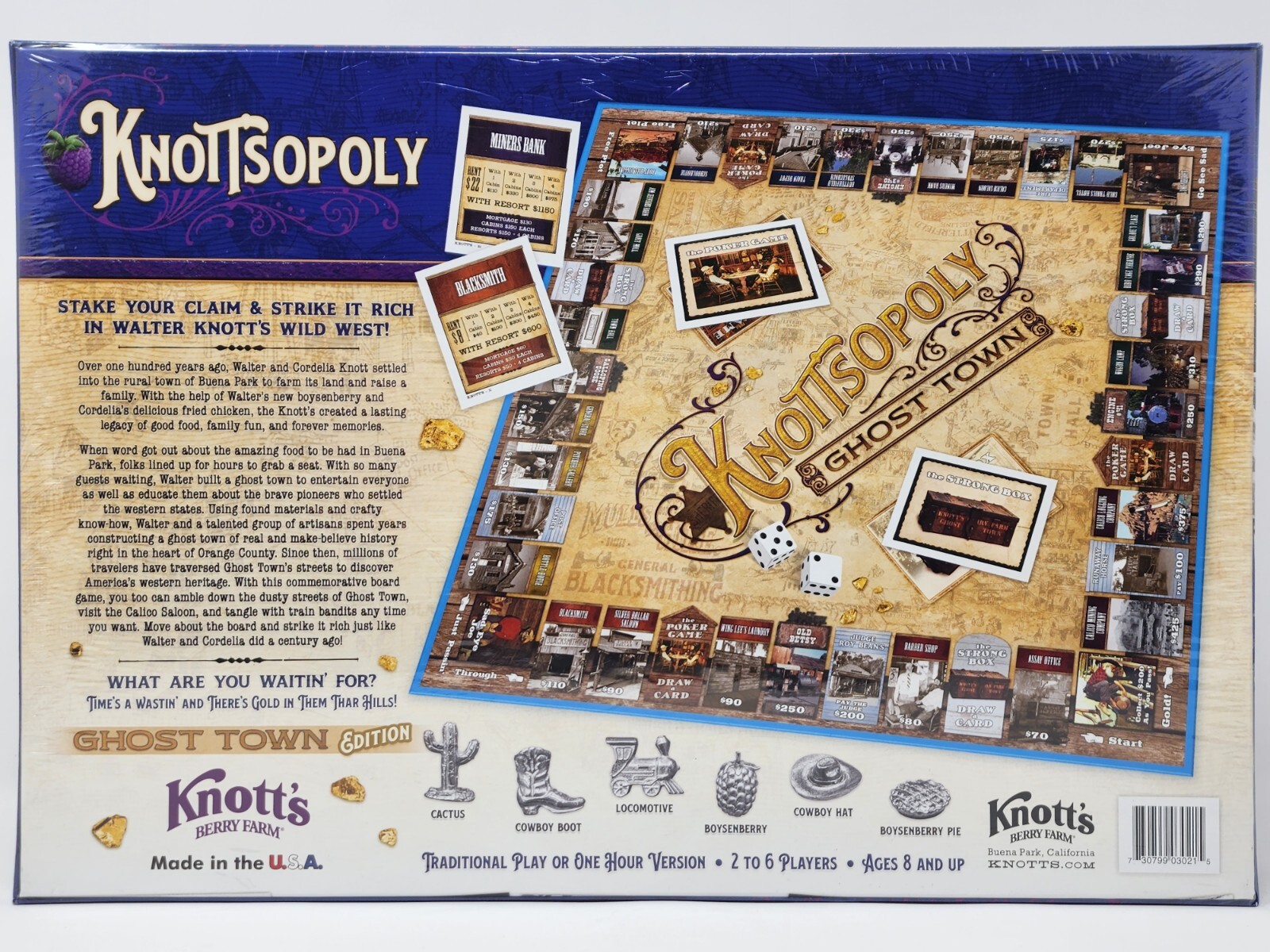 Knottsopoly Ghost Town Edition – Knott’s Berry Farm Board Game, Made in USA, NEW