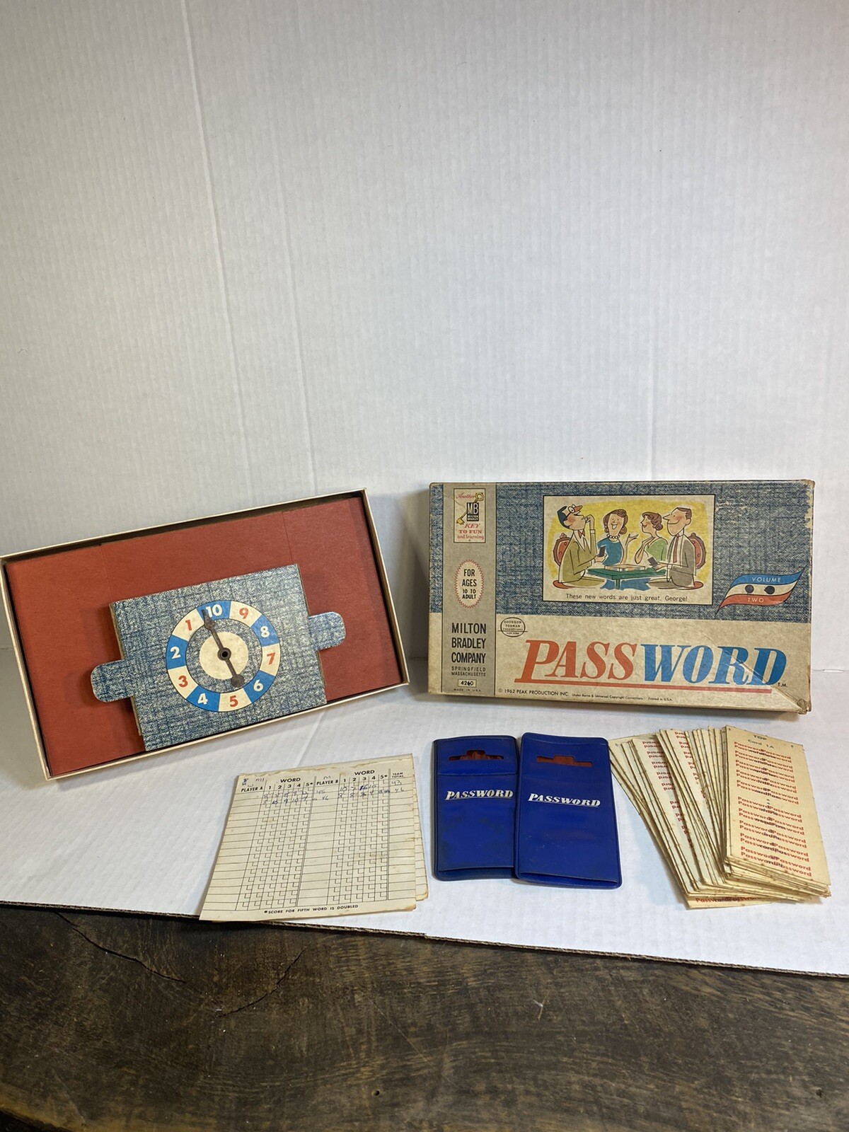 Vintage 1962 Password Game from Milton Bradley Company Volume Two No. 4260 Used